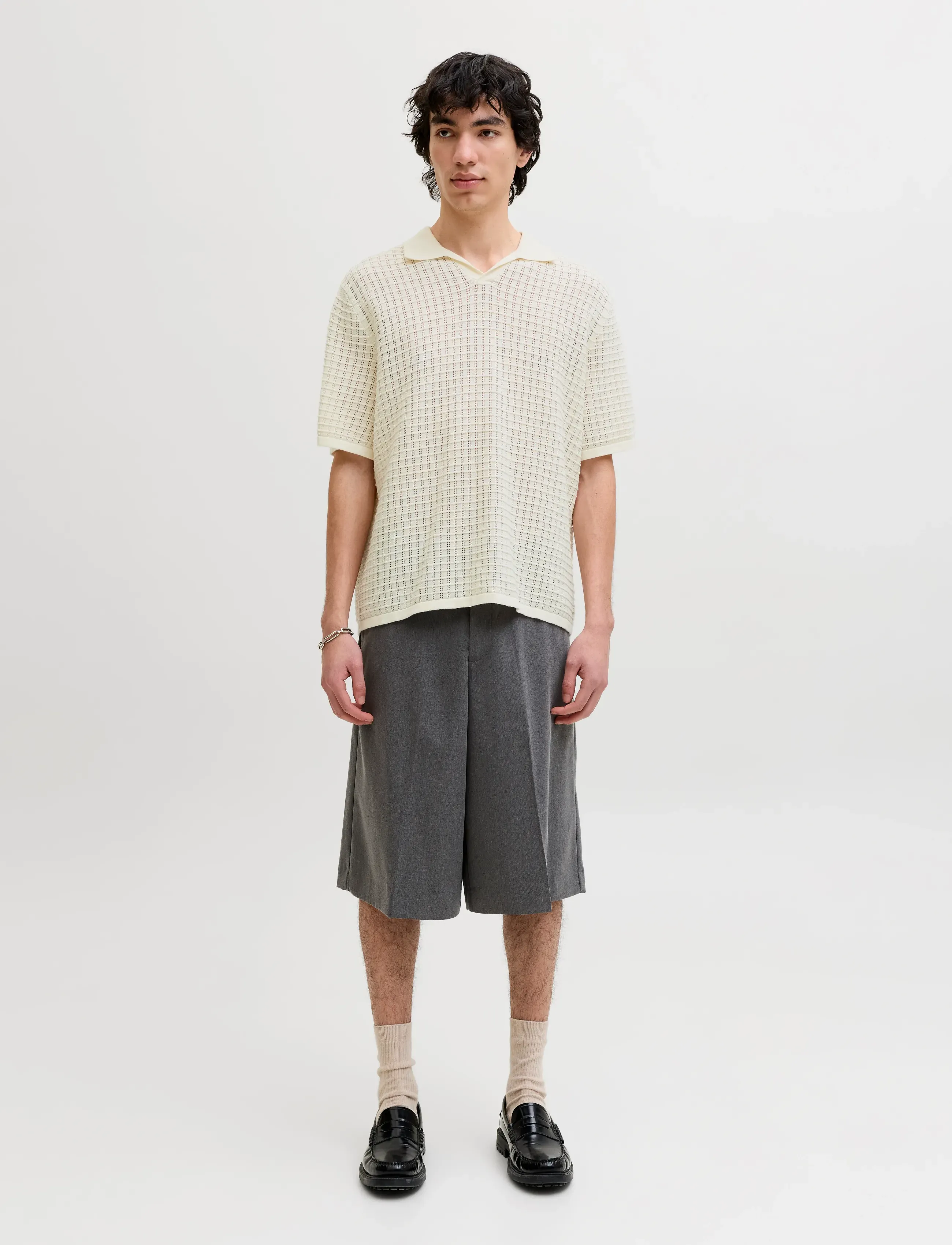 Jack & Jones - JORNANTUCKET KNIT SPLIT NECK POLO SA26 - strickmode - sea salt - 3