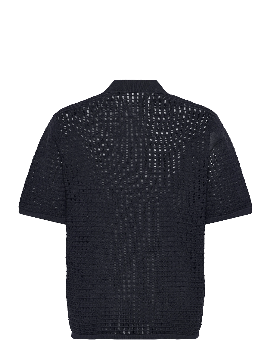 Jack & Jones - JORNANTUCKET KNIT SPLIT NECK POLO SA26 - kootud polosärgid - sky captain - 1