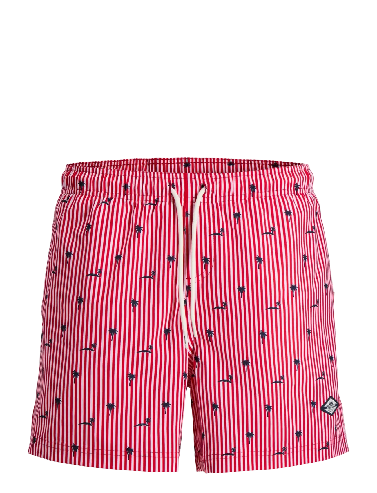 Jack & Jones JPSTMAUI BREEZE MINI STRIPE SWIM SRT SN - Badehose - TRUE RED / red