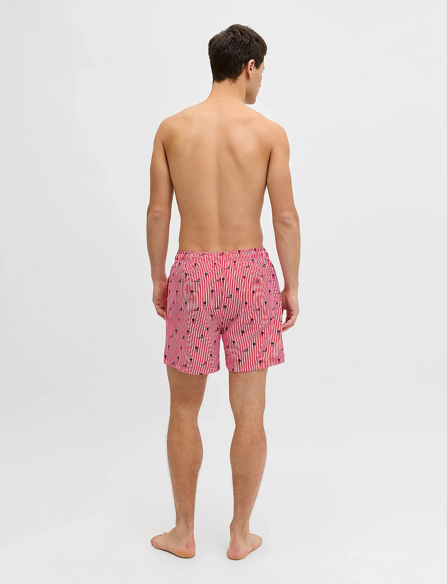 Jack & Jones - JPSTMAUI BREEZE MINI STRIPE SWIM SRT SN - badehose - true red - 3