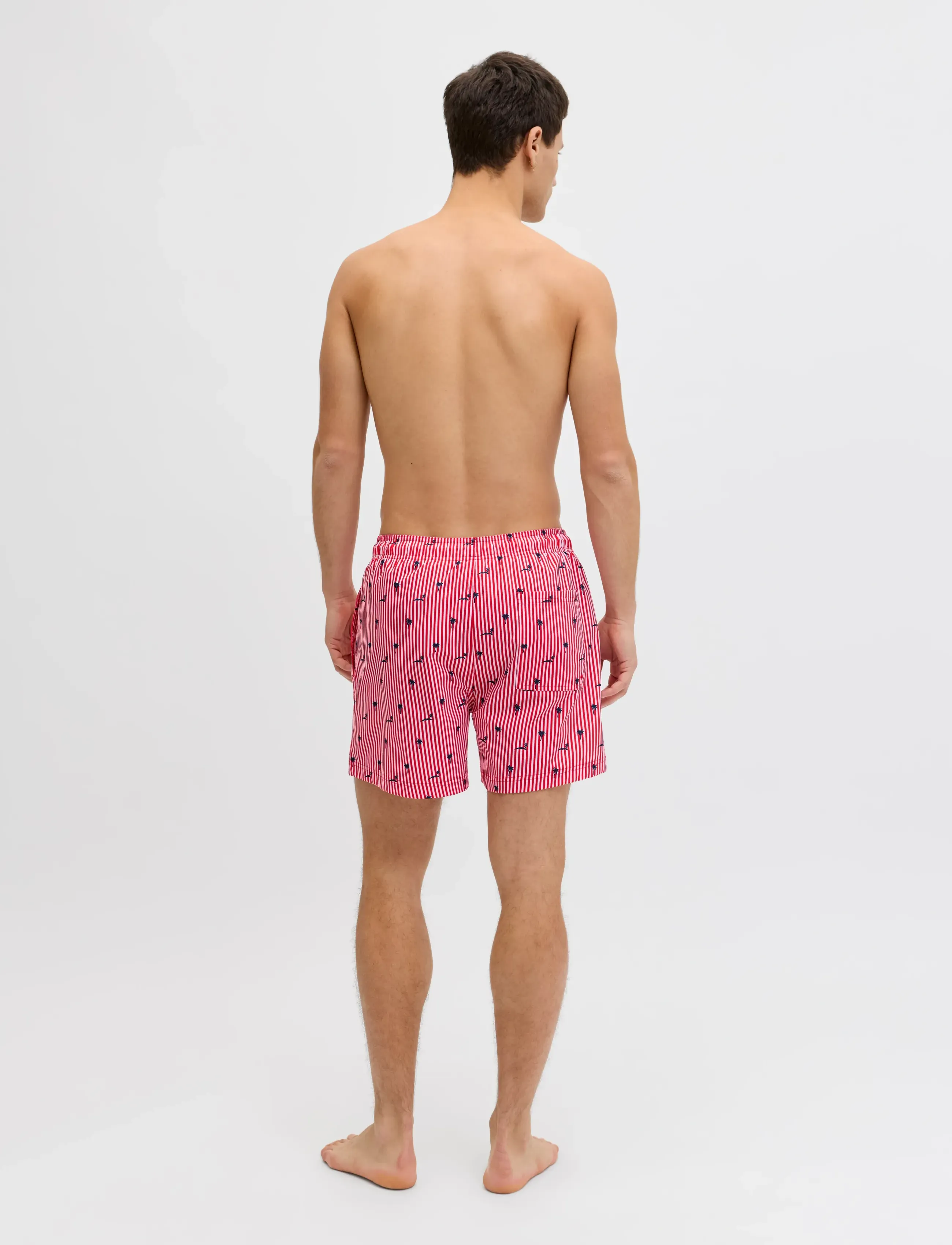Jack & Jones - JPSTMAUI BREEZE MINI STRIPE SWIM SRT SN - ujumispüksid - true red - 3
