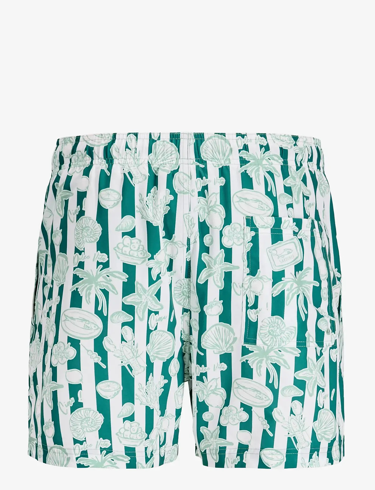 Jack & Jones - JPSTMAUI VIBES NOVELTY AOP SWIM SHORT SN - badshorts - granite green - 2