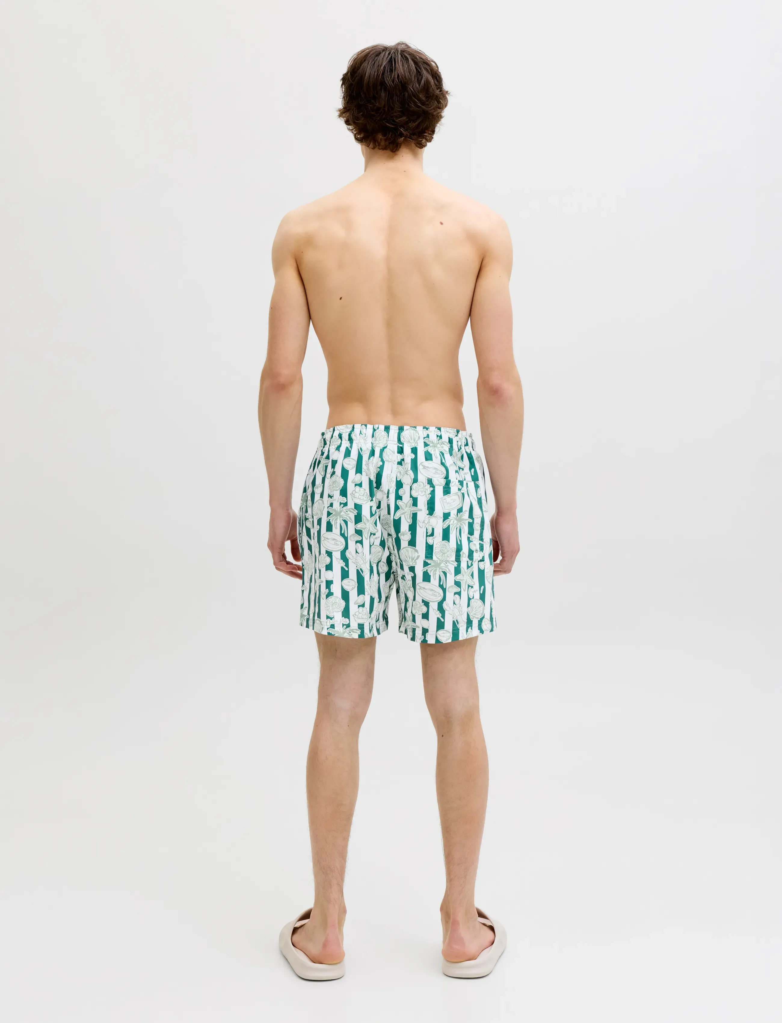 Jack & Jones - JPSTMAUI VIBES NOVELTY AOP SWIM SHORT SN - badeshorts - granite green - 3