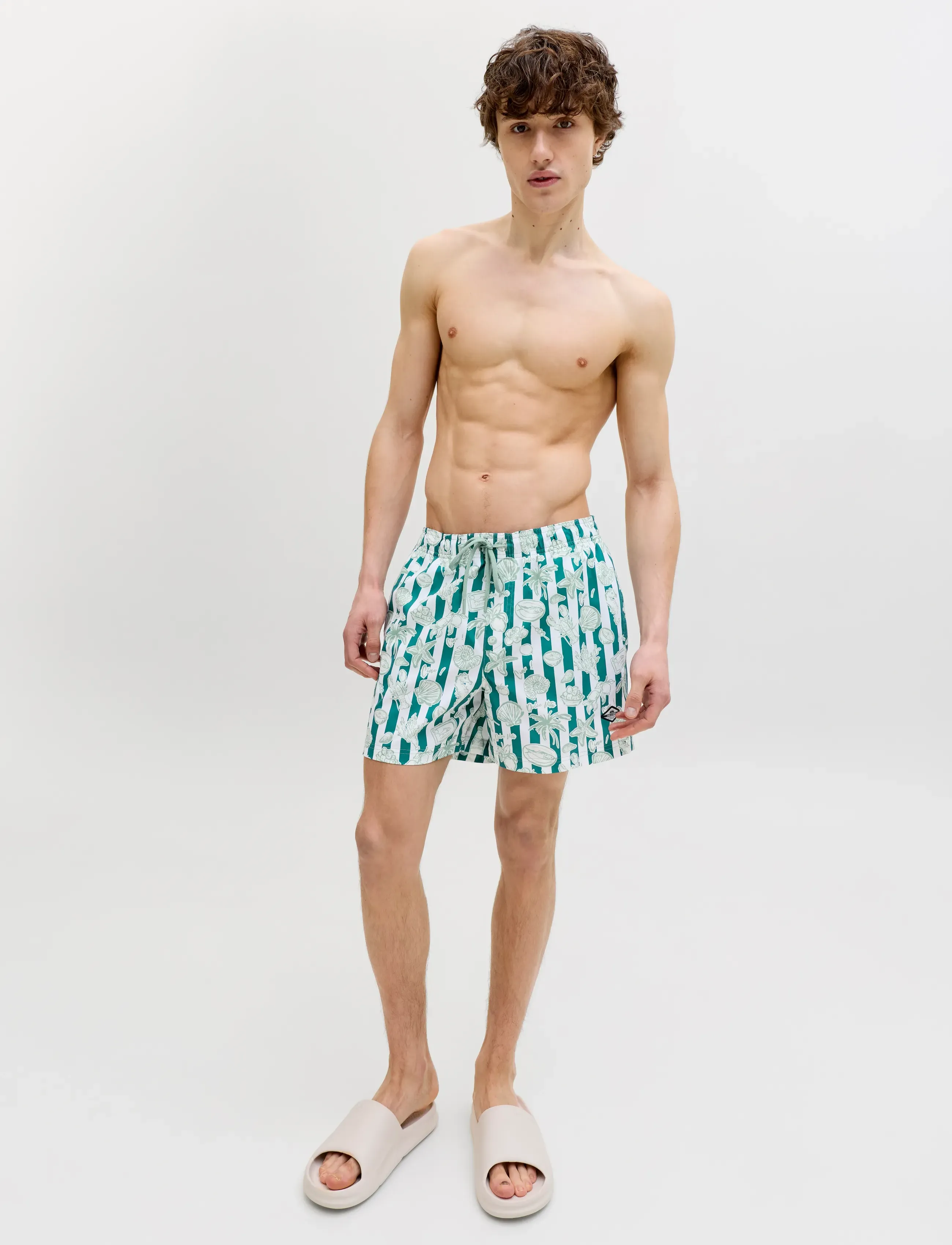 JACK & JONES Badshorts 'JPSTMaui' mint / pastellgrön herr – bild 6