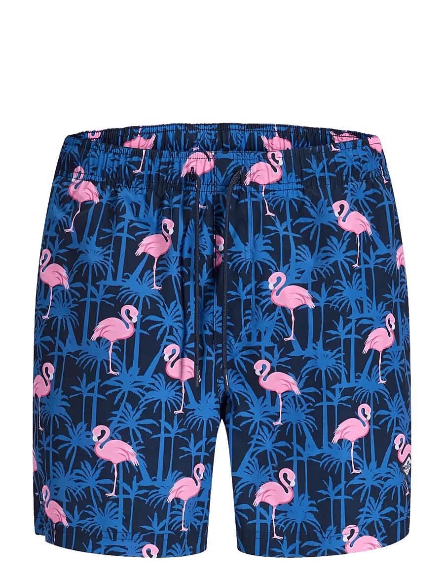 Jack & Jones - JPSTMAUI VIBES NOVELTY AOP SWIM SHORT SN - badehose - navy blazer - 1