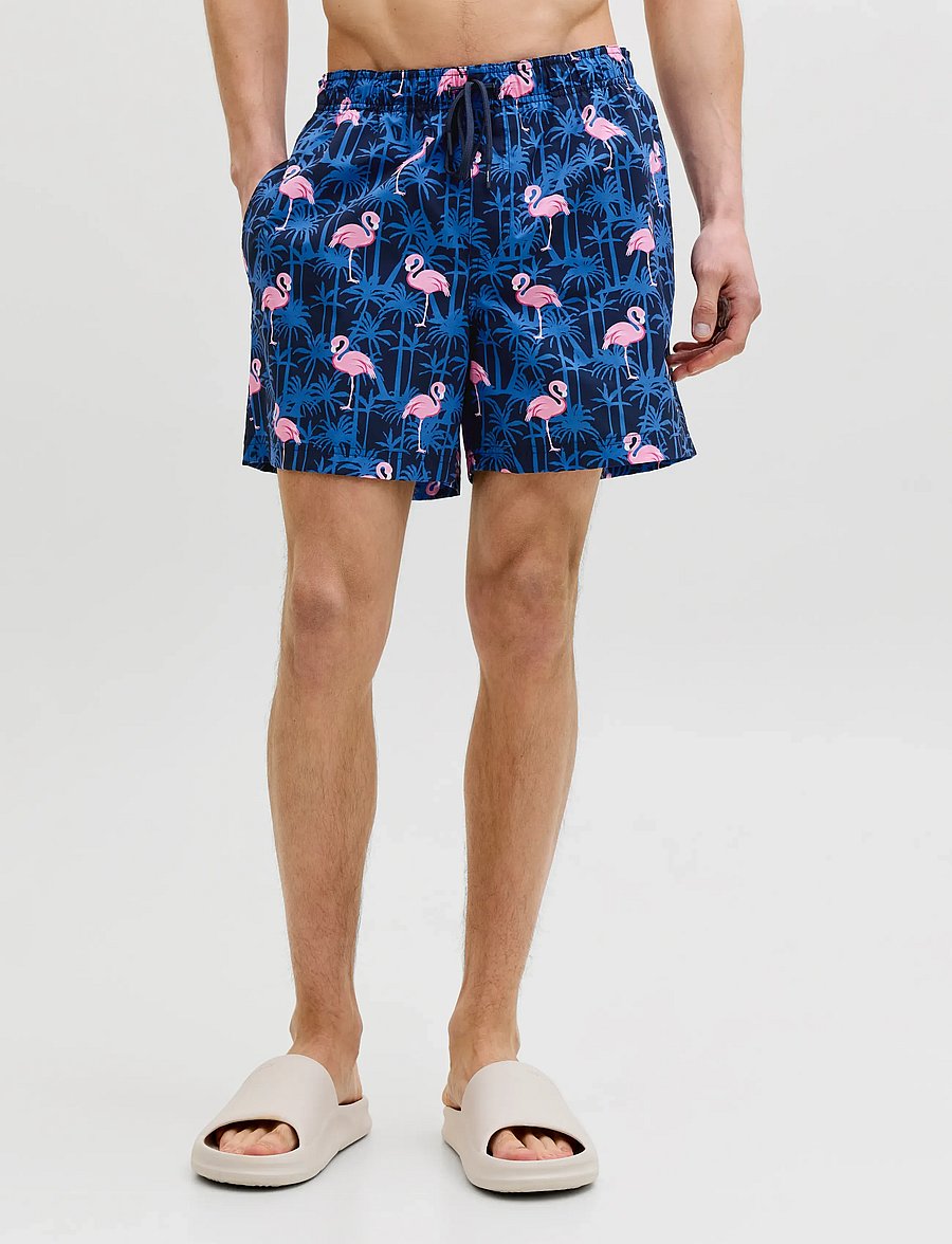 Jack & Jones - JPSTMAUI VIBES NOVELTY AOP SWIM SHORT SN - badehose - navy blazer - 0
