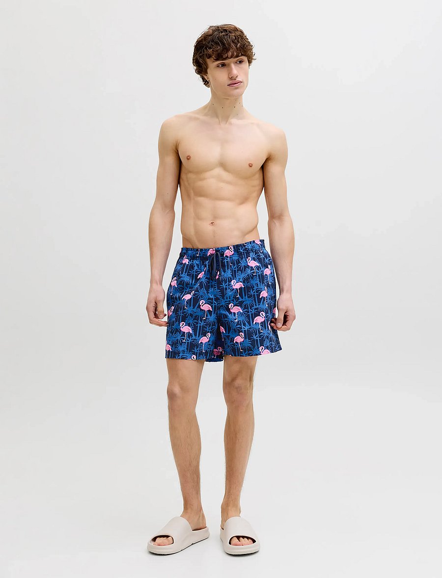 Jack & Jones - JPSTMAUI VIBES NOVELTY AOP SWIM SHORT SN - badehose - navy blazer - 4
