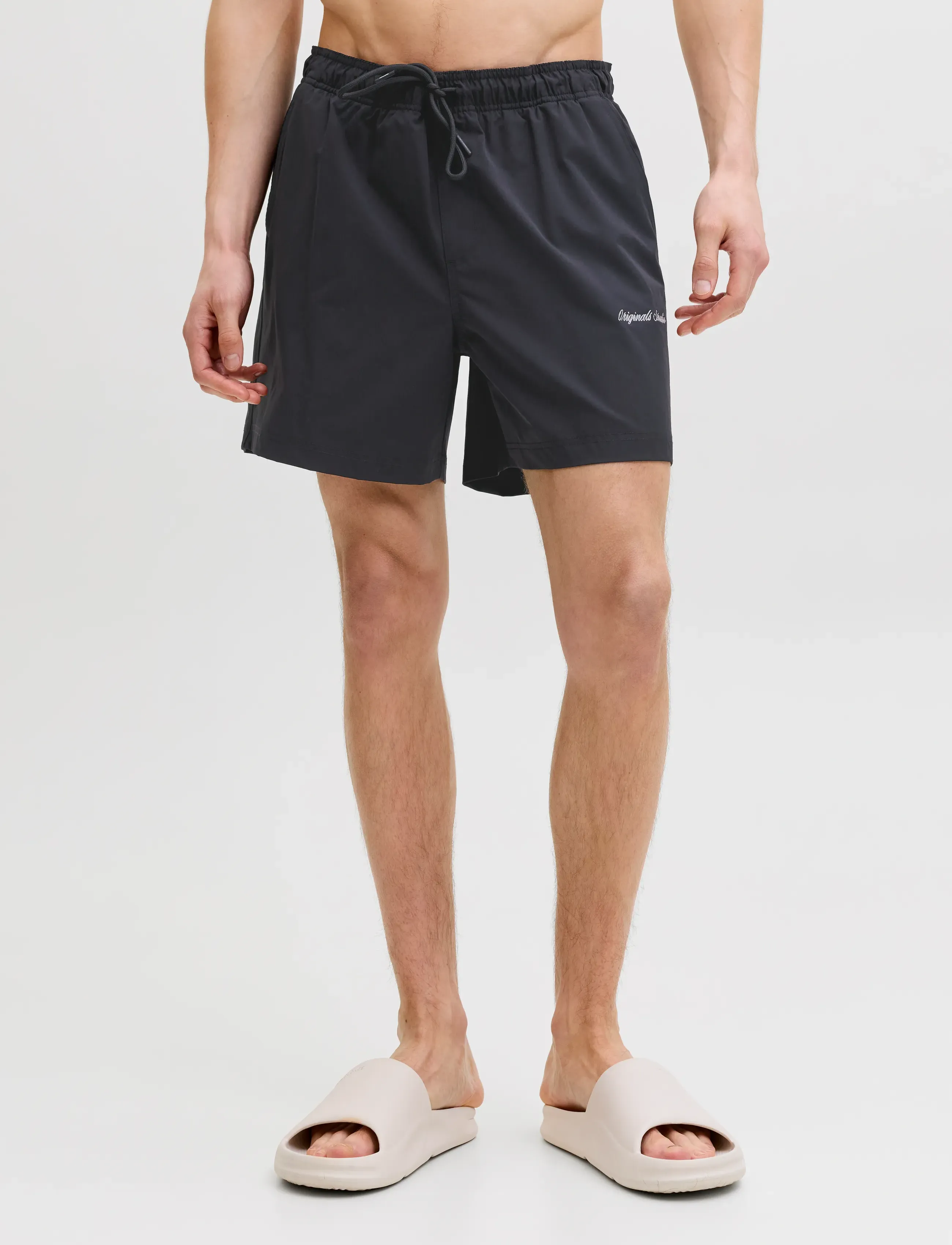 Jack & Jones Jpstmaui Norrebro Swim Shorts Reg Ret, L, Black, Badetøj > Shorts, Herre