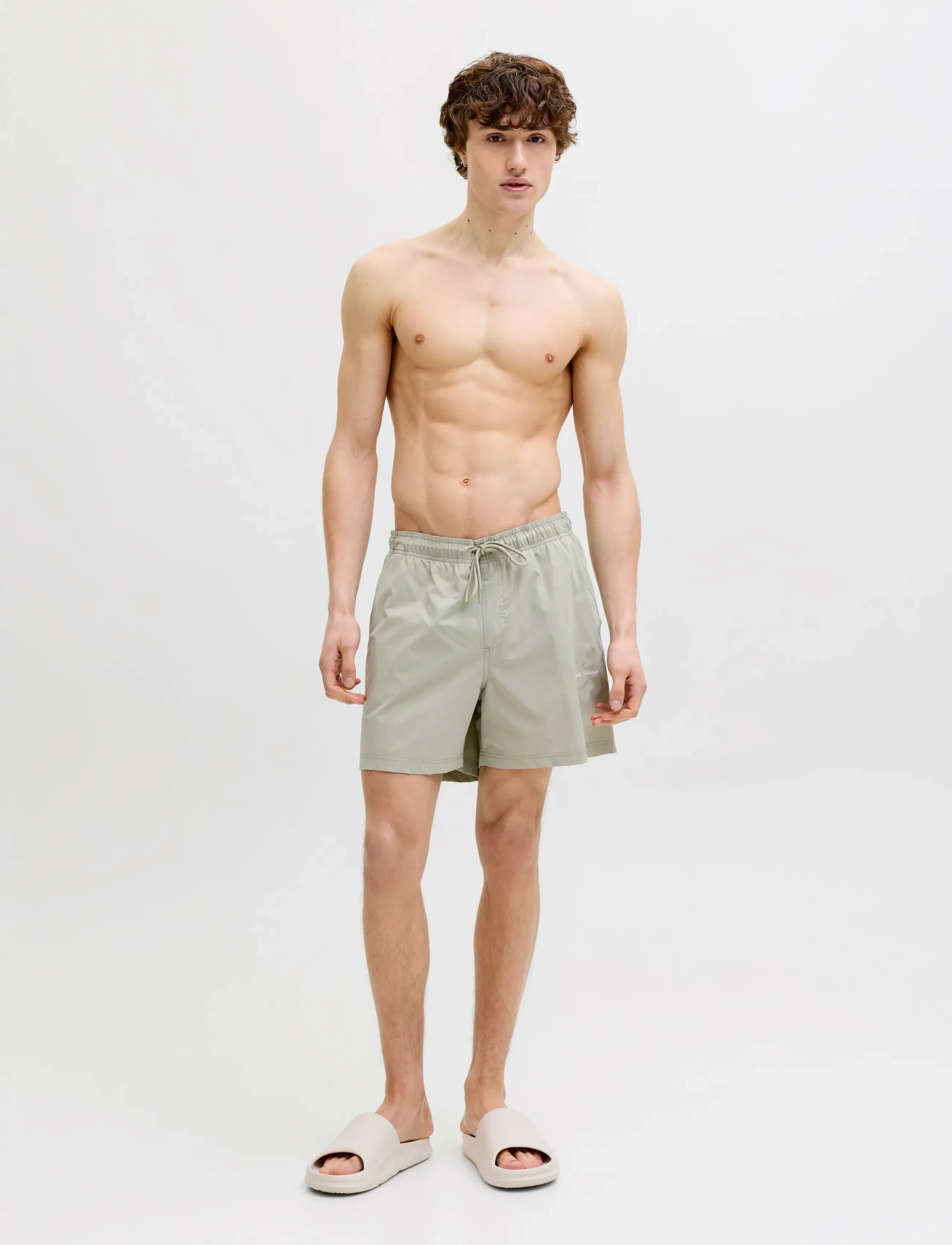 Jack & Jones - JPSTMAUI NORREBRO SWIM SHORTS REG RET - badeshorts - seagrass - 4