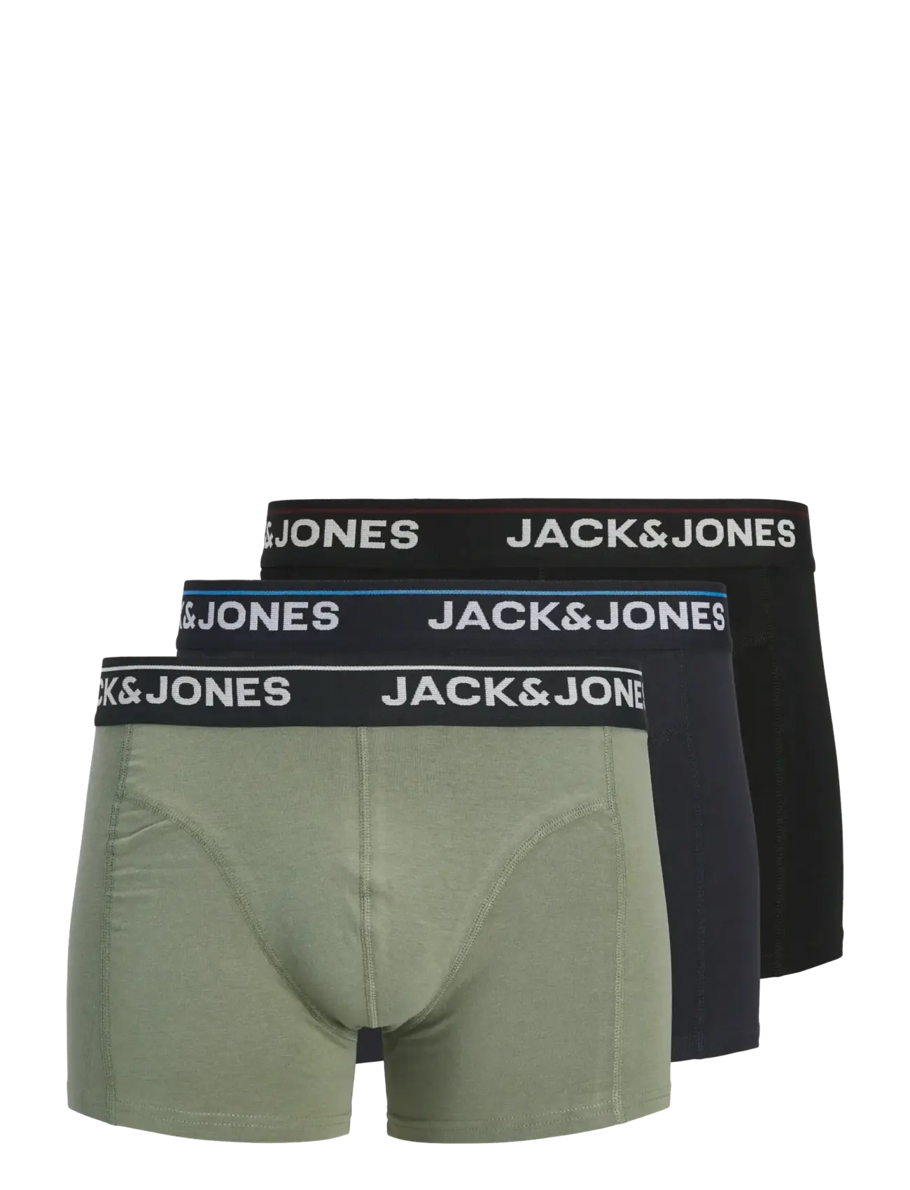 Jack & Jones JACTIMOTHY SOLID TRUNKS 3 PACK - Aluspükste mitmikpakk - DARK NAVY / black