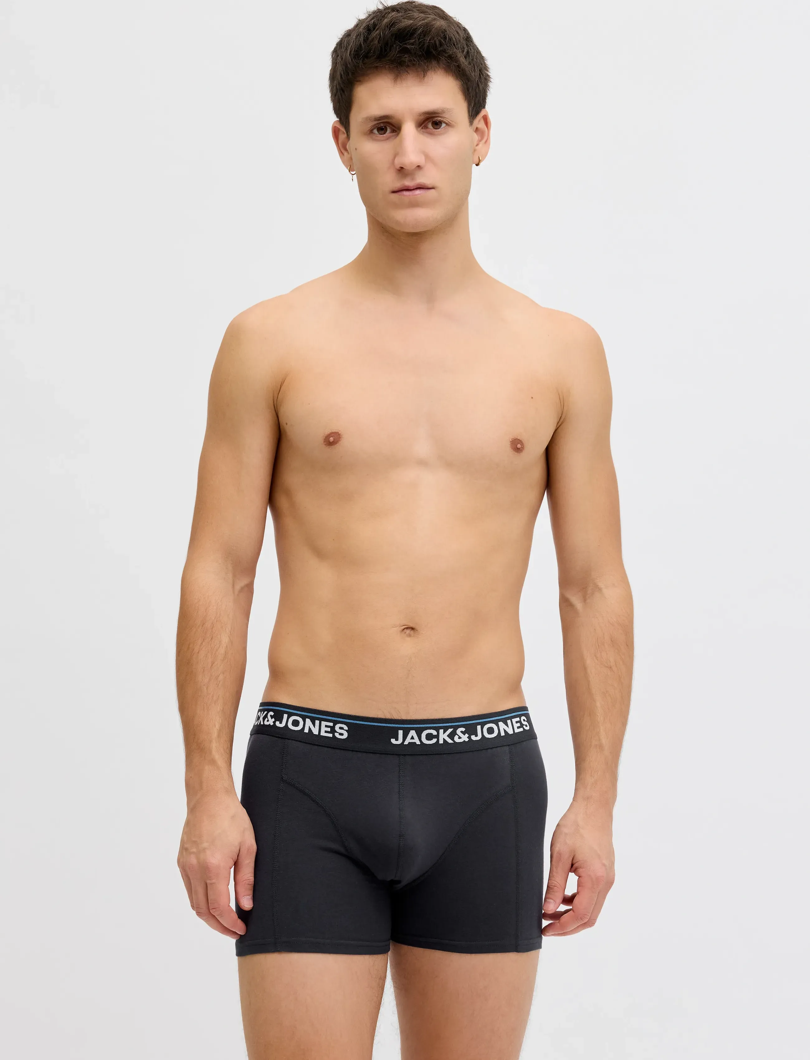 Jack & Jones JACTIMOTHY SOLID TRUNKS 3 PACK - Meestele - DARK NAVY / black