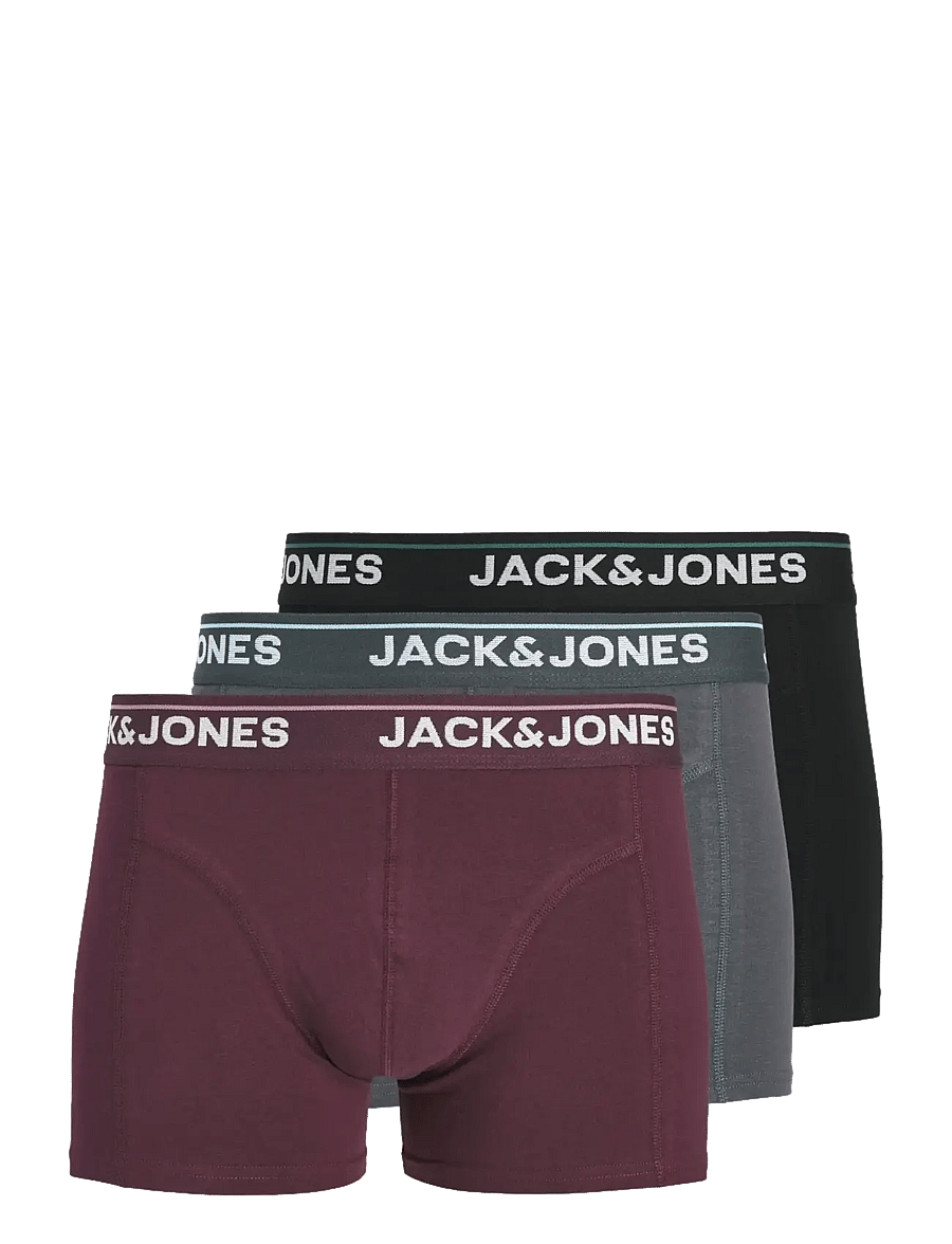 Jack & Jones - JACTIMOTHY SOLID TRUNKS 3 PACK - unterhosen im multipack - phantom - 1