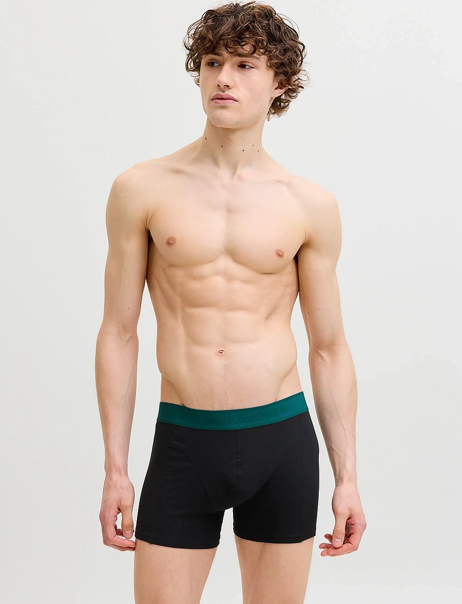 Jack & Jones - JACWESLEY SOLID TRUNKS 3 PACK - apakšveļas multipaka - black - 4