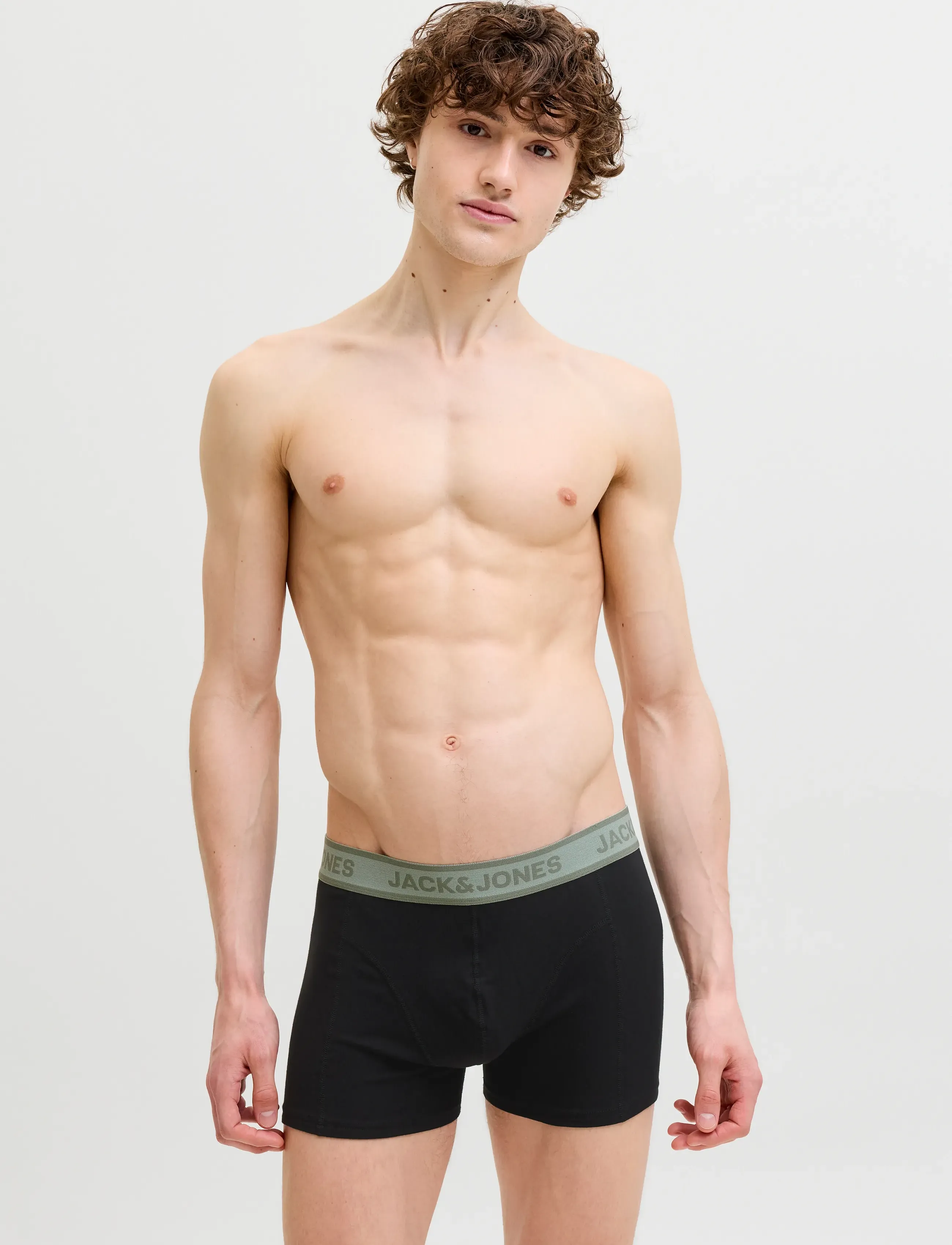 Jack & Jones JACWESLEY SOLID TRUNKS 3 PACK - Aluspesu - BLACK / black