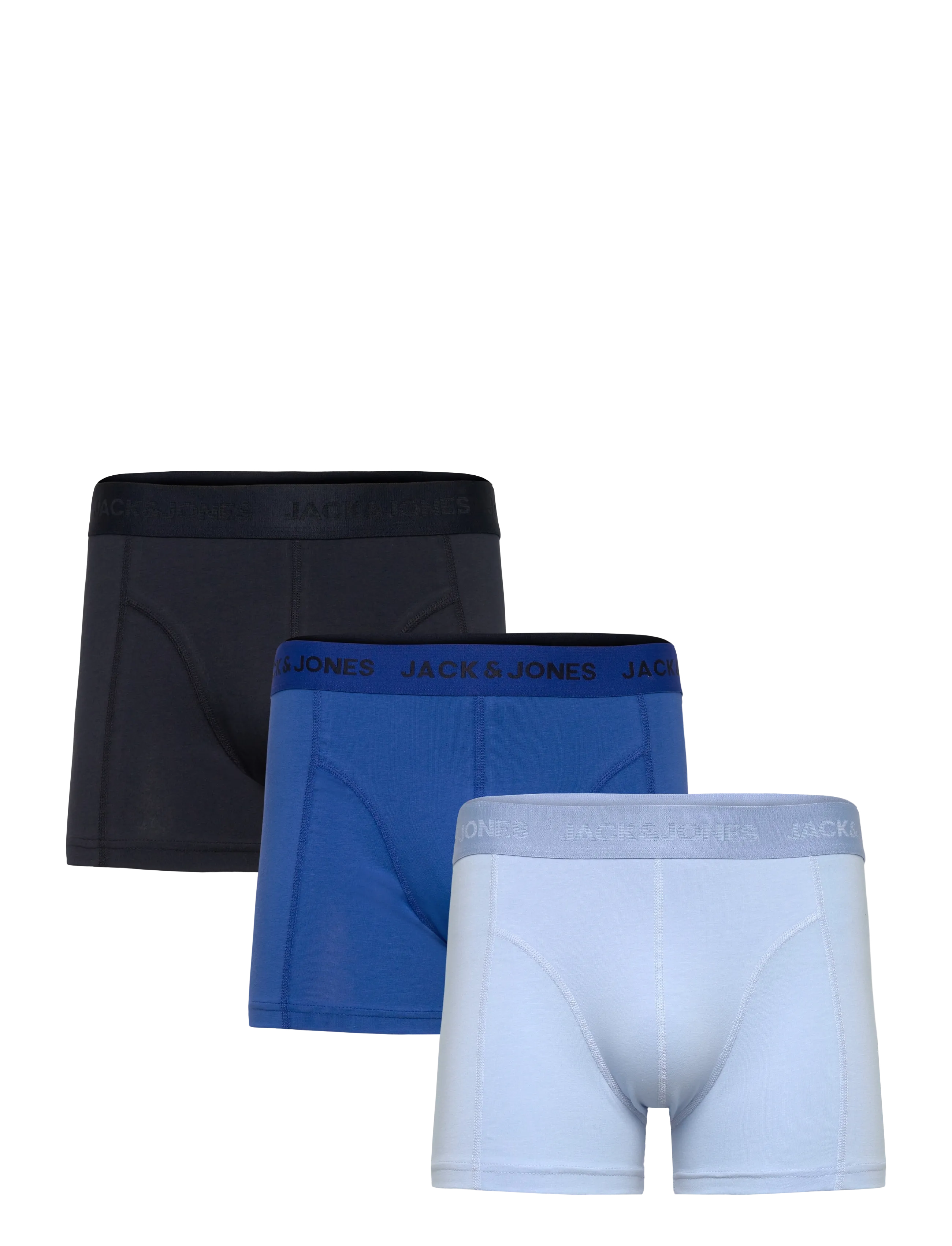 Jack & Jones Jaccooper Solid Trunks 3 Pack, XL, Blue, Undertøj > Boksere, Herre