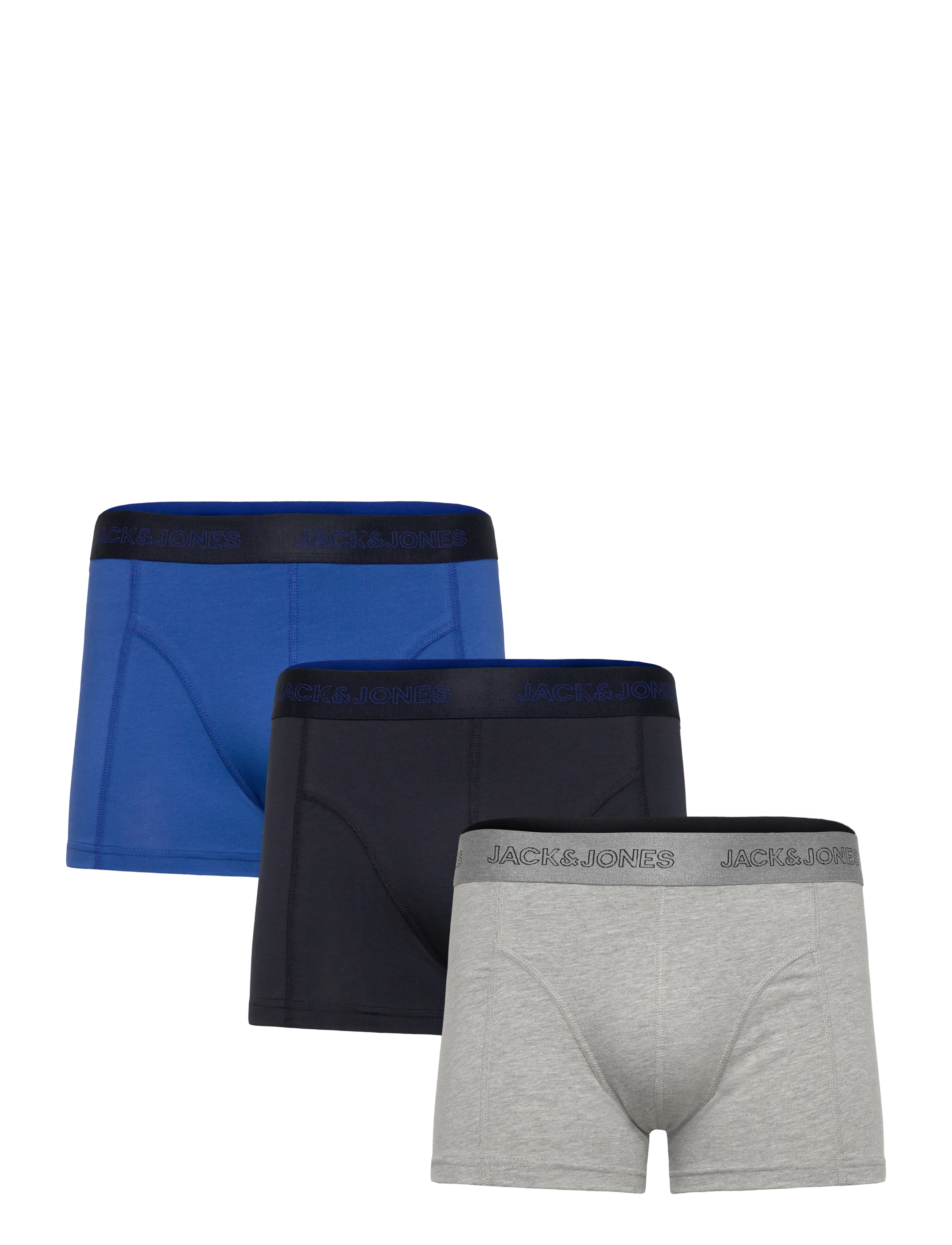 Jack & Jones Jaccooper Solid Trunks 3 Pack, XXL, Blue, Undertøj > Boksere, Herre