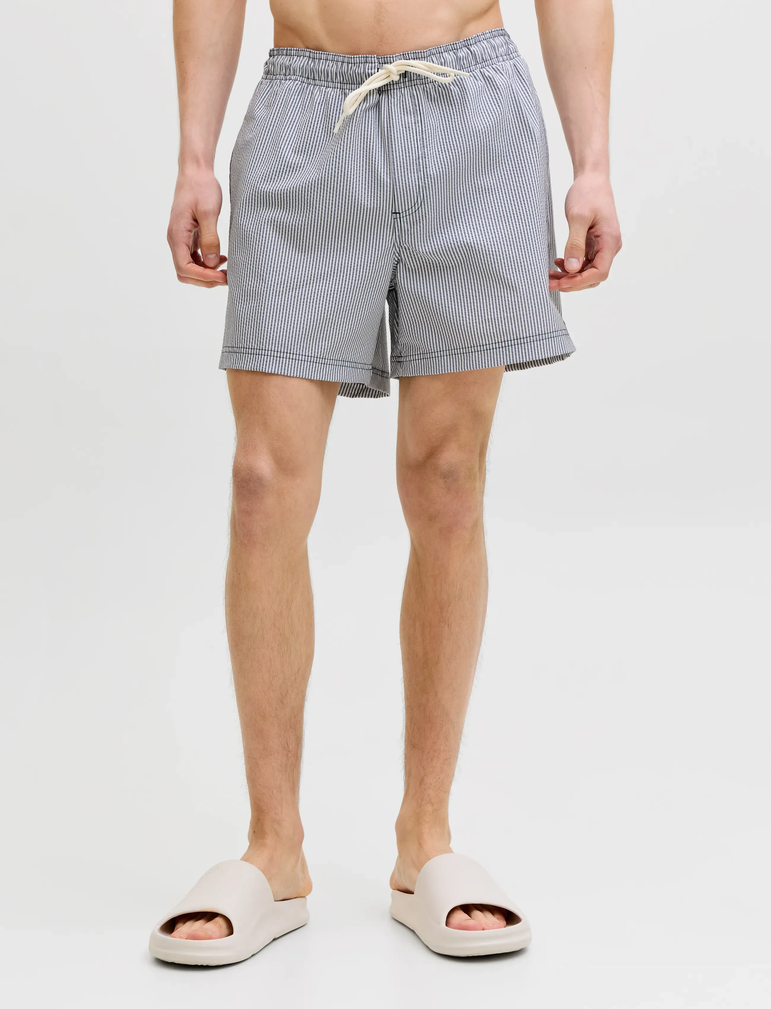 Jack & Jones JPSTMAUI OCEAN SEERSUCKER SWIM SHORTS LN - Sundskýlur - NAVY BLAZER / navy