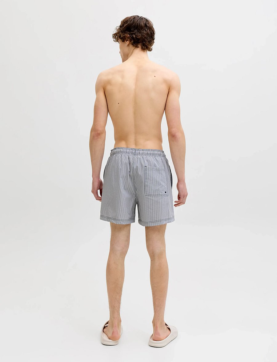 Jack & Jones - JPSTMAUI OCEAN SEERSUCKER SWIM SHORTS LN - badehose - navy blazer - 3