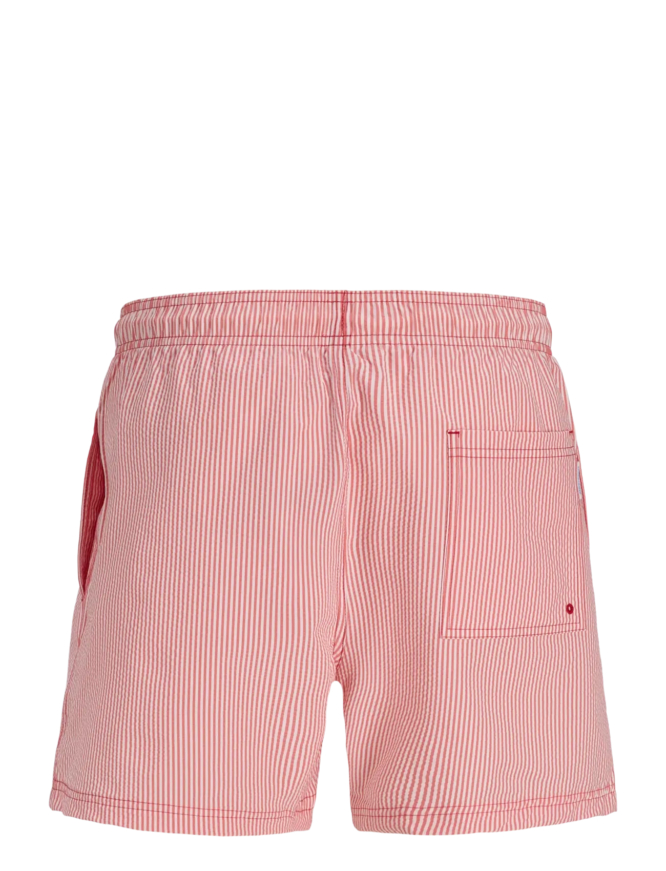 Jack & Jones - JPSTMAUI OCEAN SEERSUCKER SWIM SHORTS LN - ujumispüksid - true red - 2