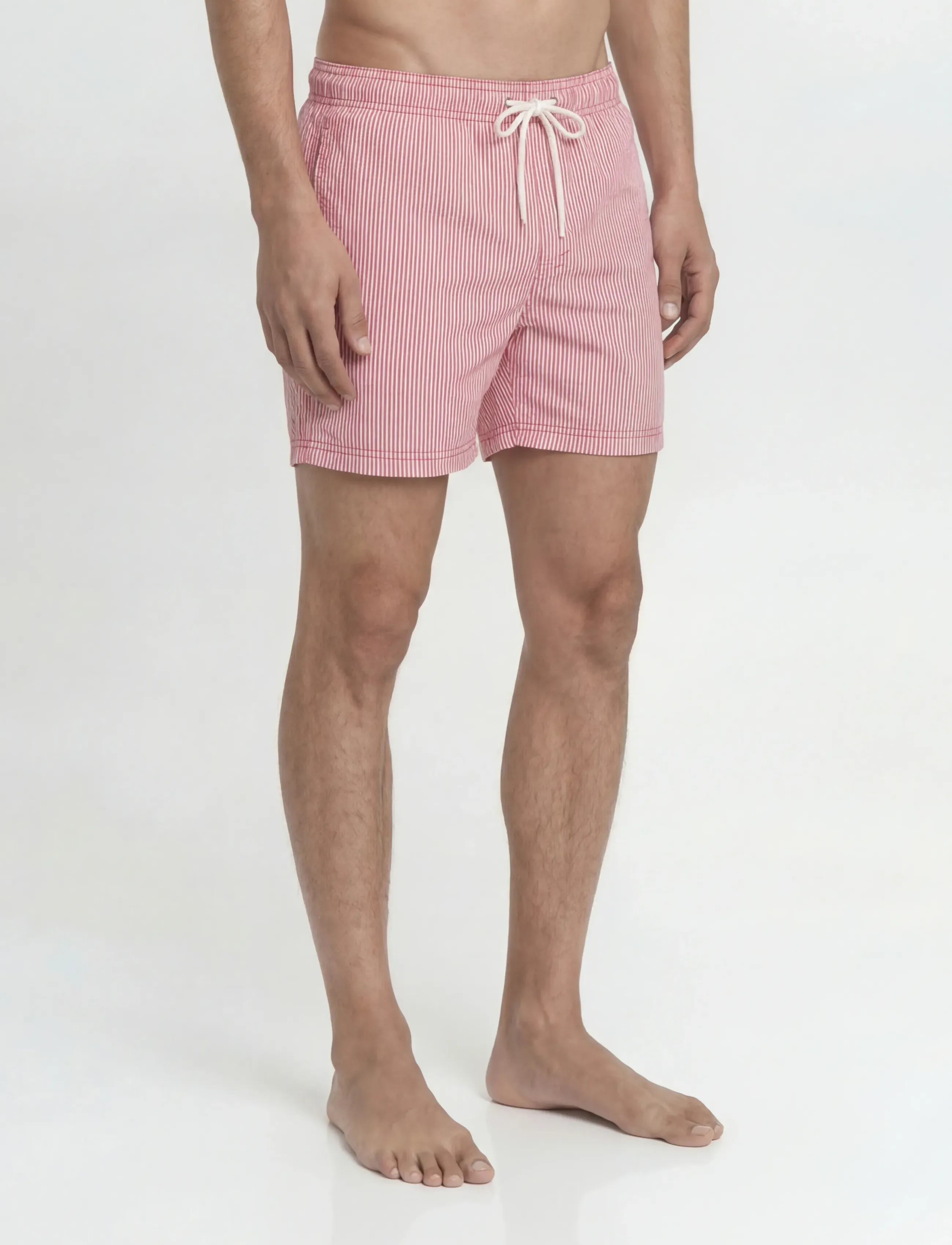 Jack & Jones JPSTMAUI OCEAN SEERSUCKER SWIM SHORTS LN - Clothing - TRUE RED / red