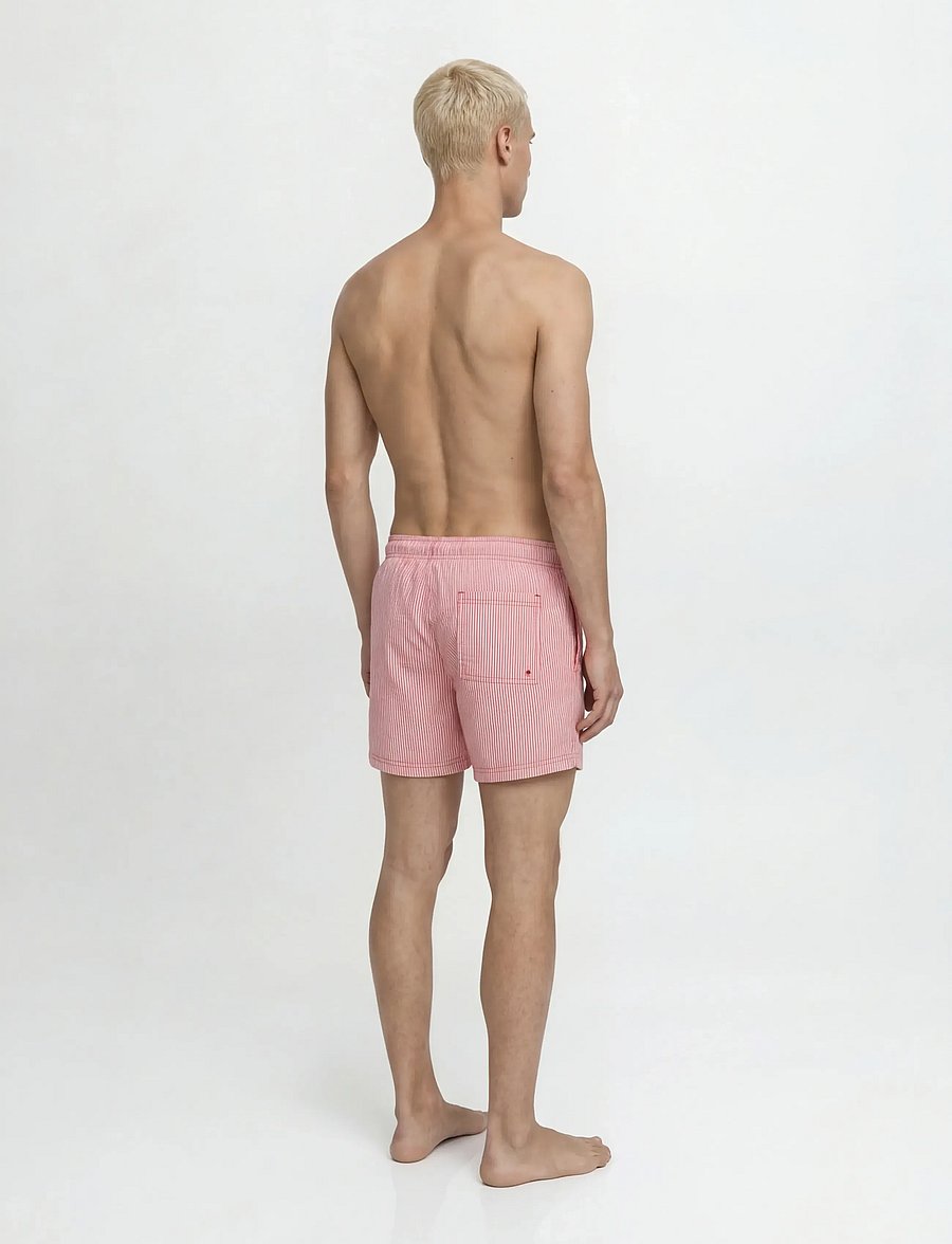 Jack & Jones - JPSTMAUI OCEAN SEERSUCKER SWIM SHORTS LN - ujumispüksid - true red - 3