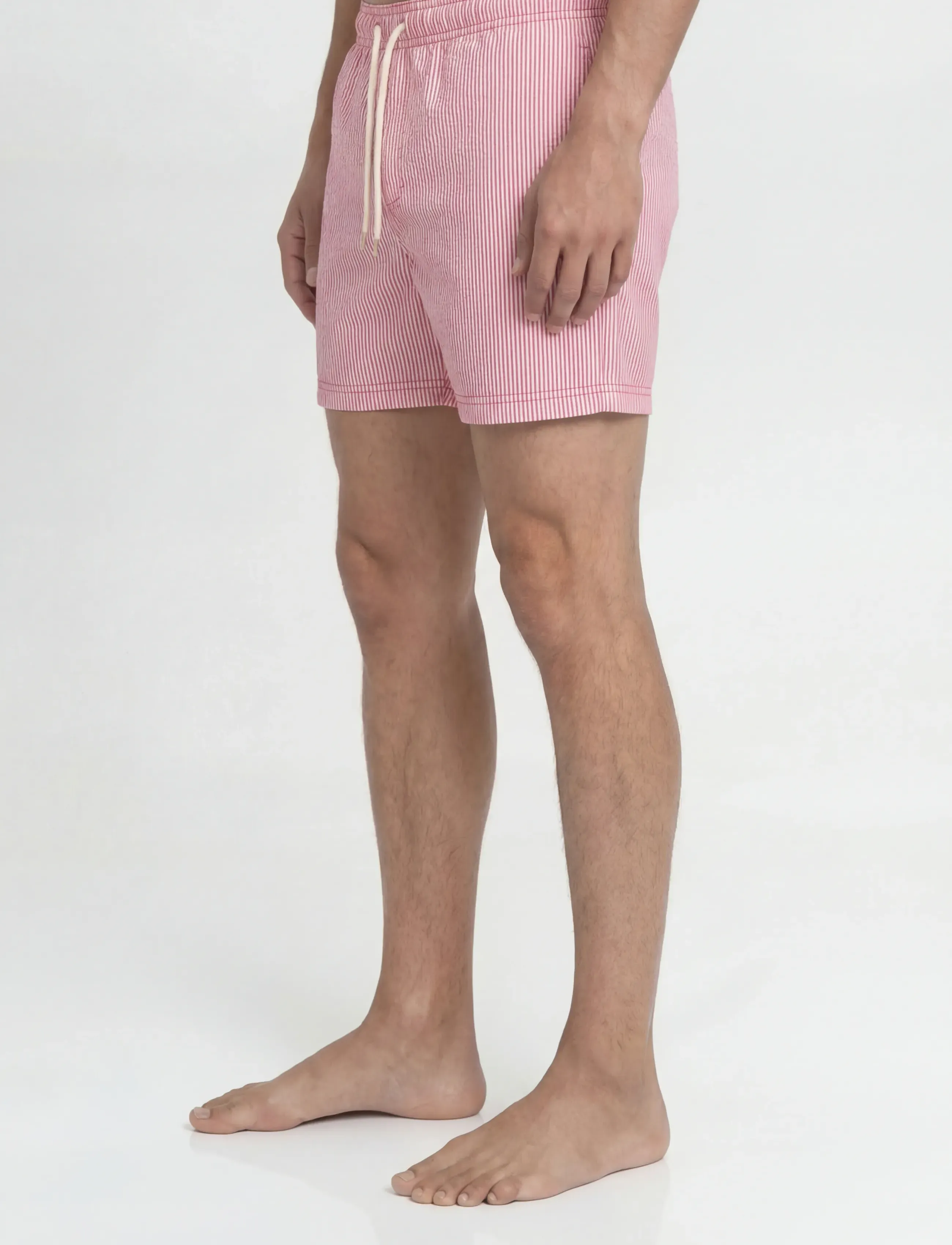 Jack & Jones - JPSTMAUI OCEAN SEERSUCKER SWIM SHORTS LN - ujumispüksid - true red - 5