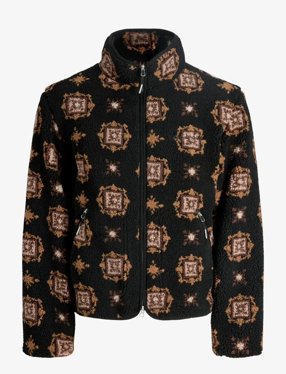 Jack & Jones - JORNORREBRO TEDDY AOP JACKET - teddy kampsunid - black - 0