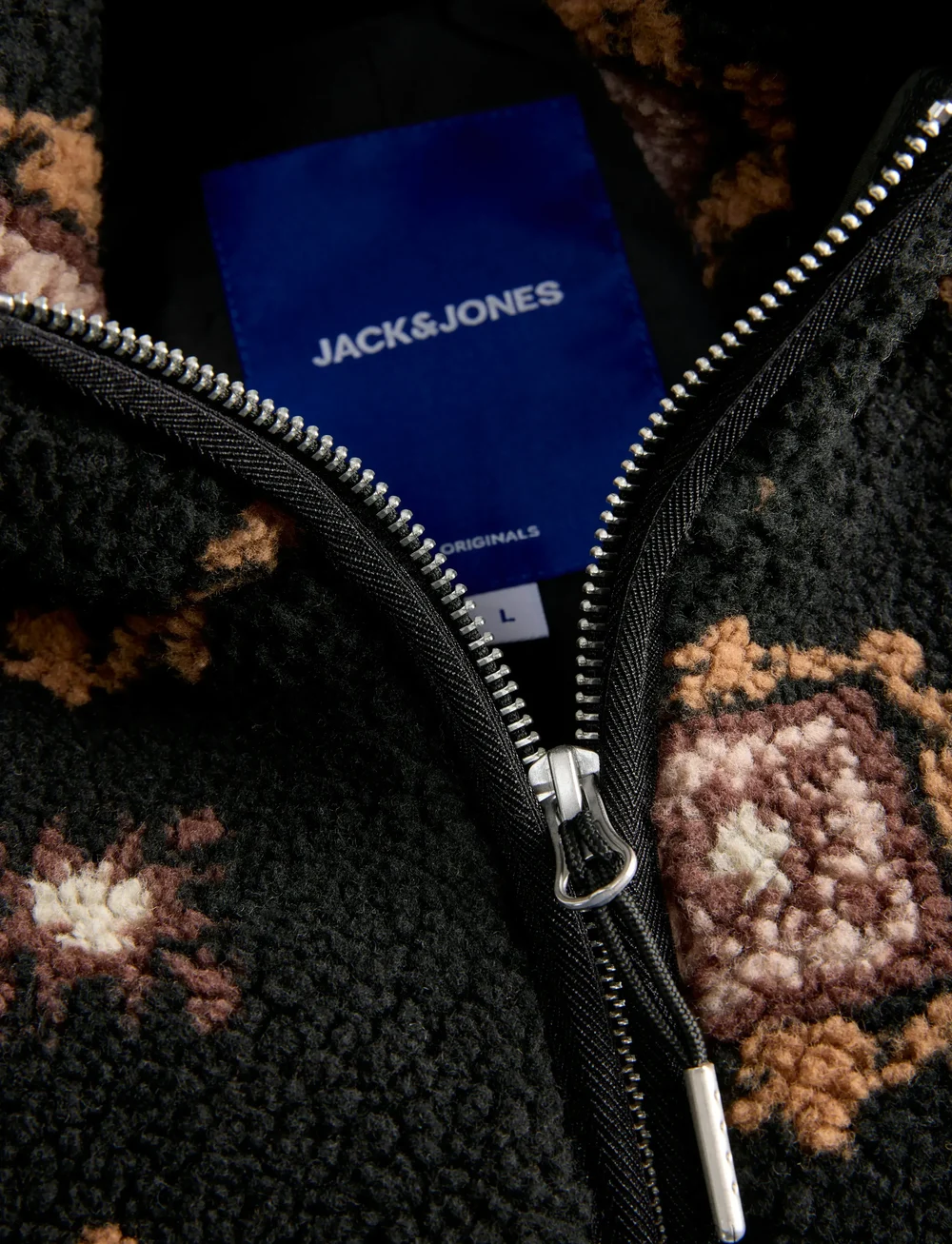 Jack & Jones - JORNORREBRO TEDDY AOP JACKET - teddy kampsunid - black - 3