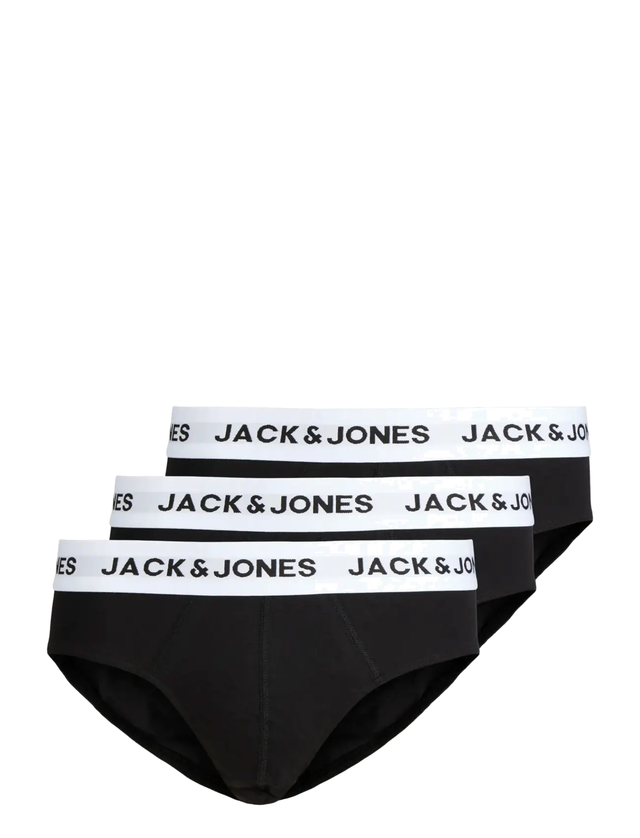 Jack & Jones JACMASON SOLID BRIEFS 3-PACK - Aluspükste mitmikpakk - BLACK / black