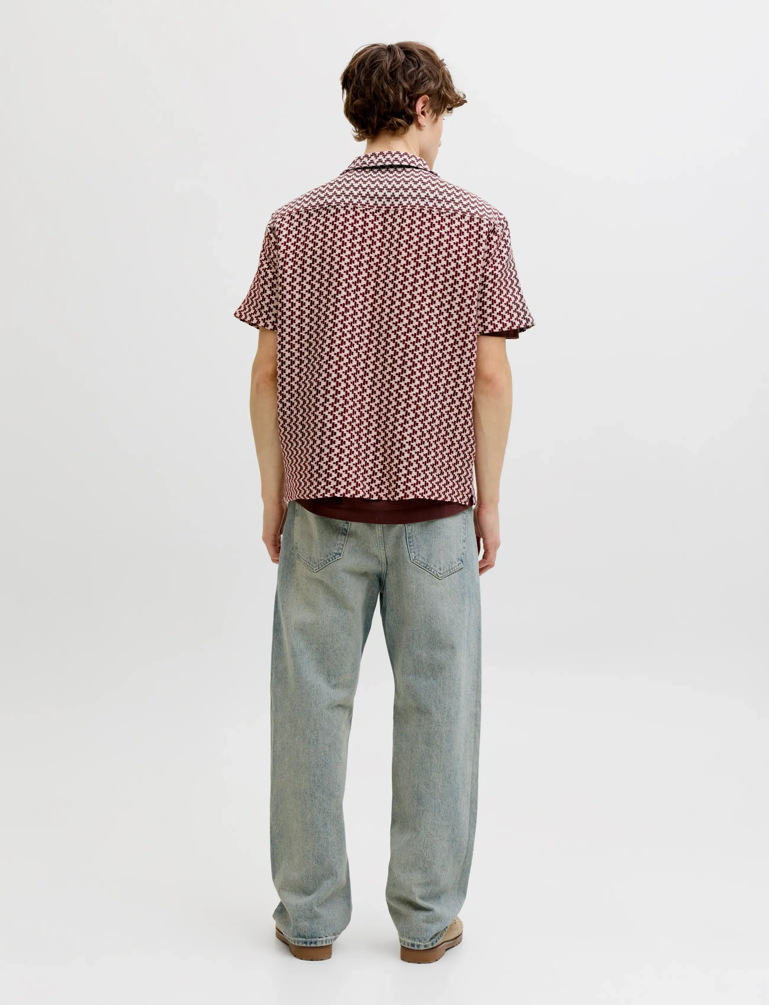 Jack & Jones - JORMONTAUK CROCHET SHIRT SS SA26 LN - chemises à motifs - cabernet - 2