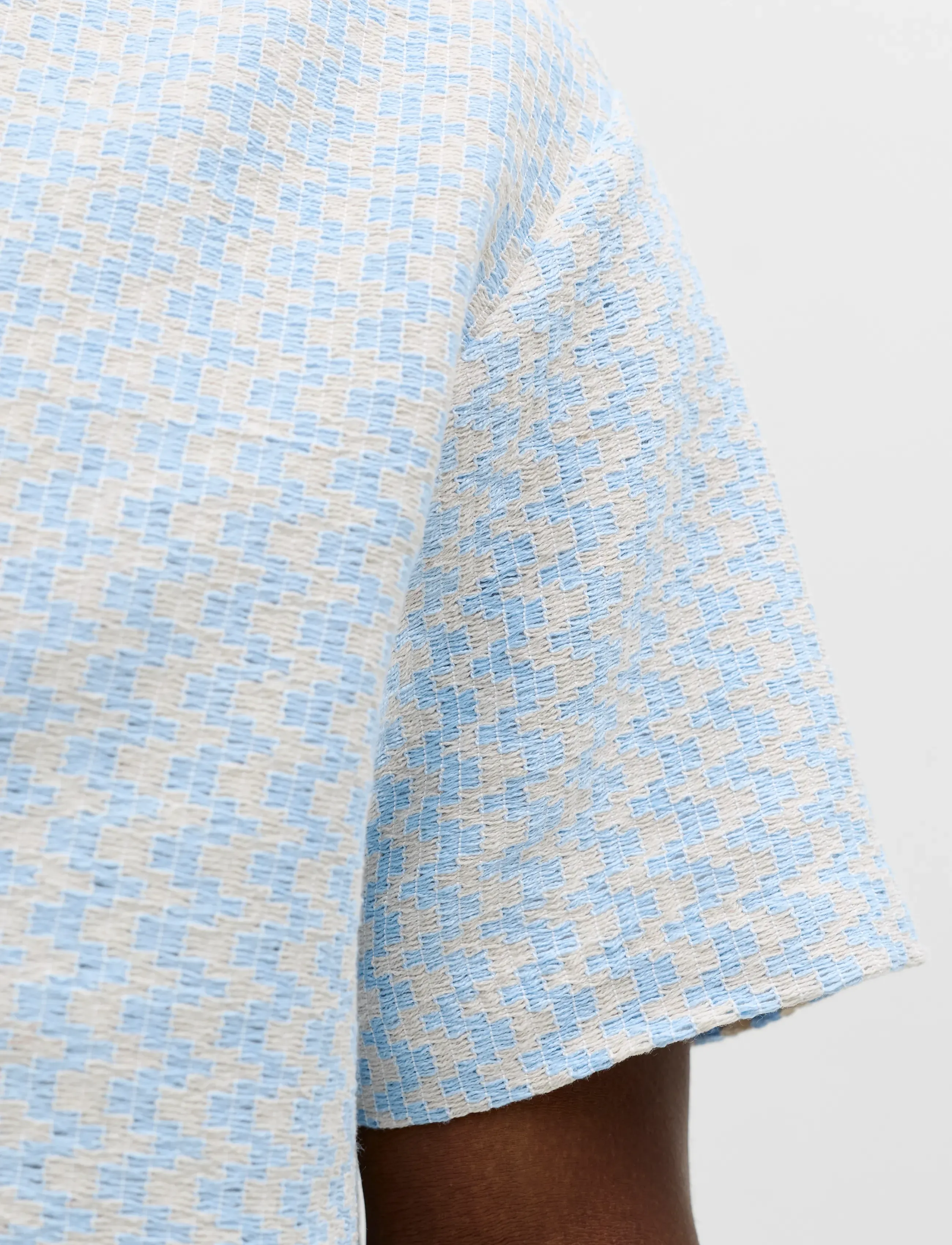 Jack & Jones - JORMONTAUK CROCHET SHIRT SS SA26 LN - hemden mit muster - cashmere blue - 4