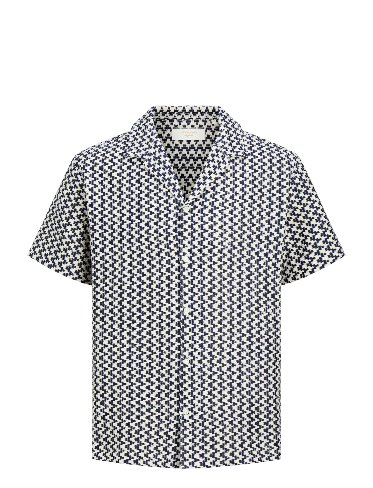 Jack & Jones JORMONTAUK CROCHET SHIRT SS SA26 LN - Kurzarmhemden - SKY CAPTAIN / multi