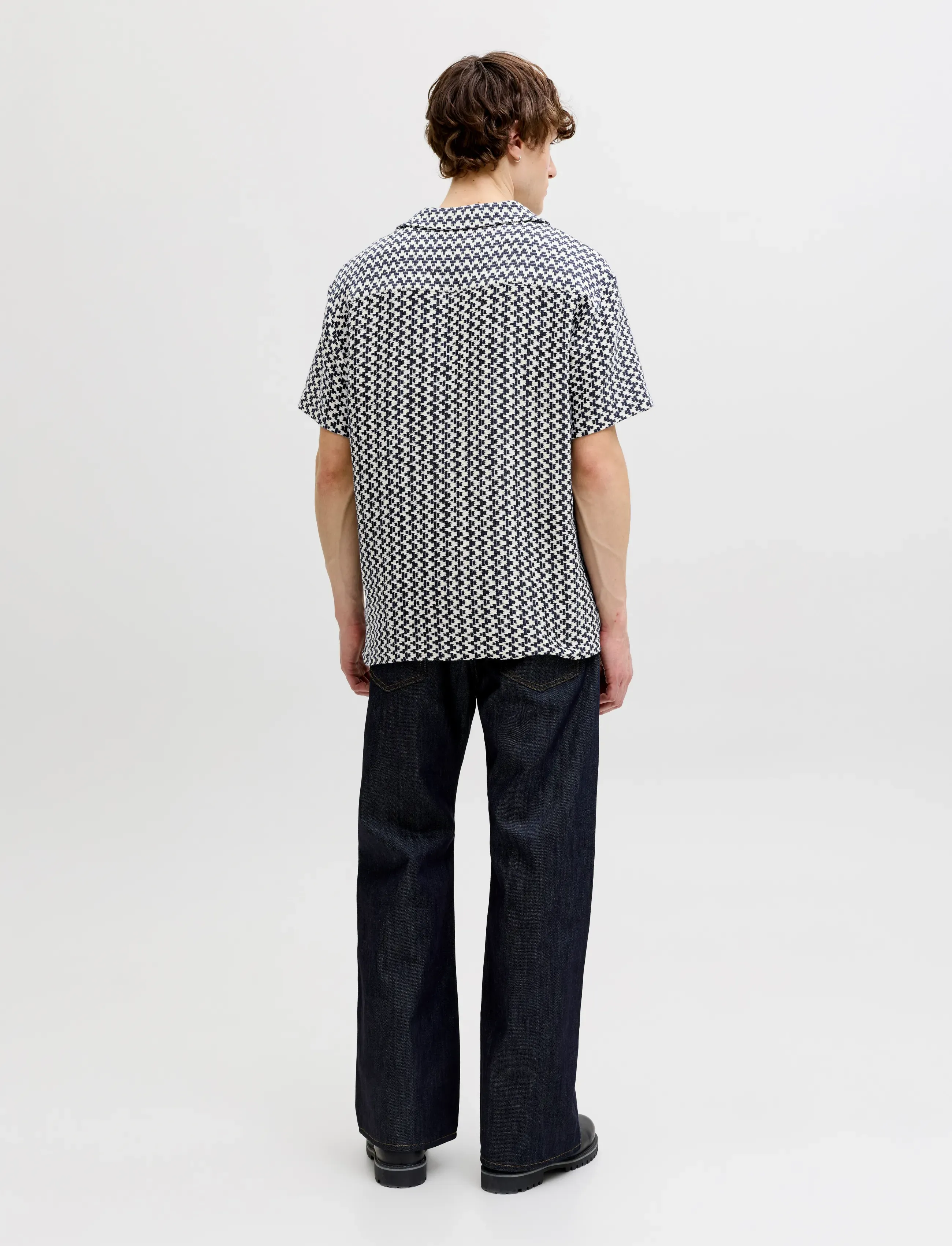 Jack & Jones - JORMONTAUK CROCHET SHIRT SS SA26 LN - mønstrede skjorter - sky captain - 2