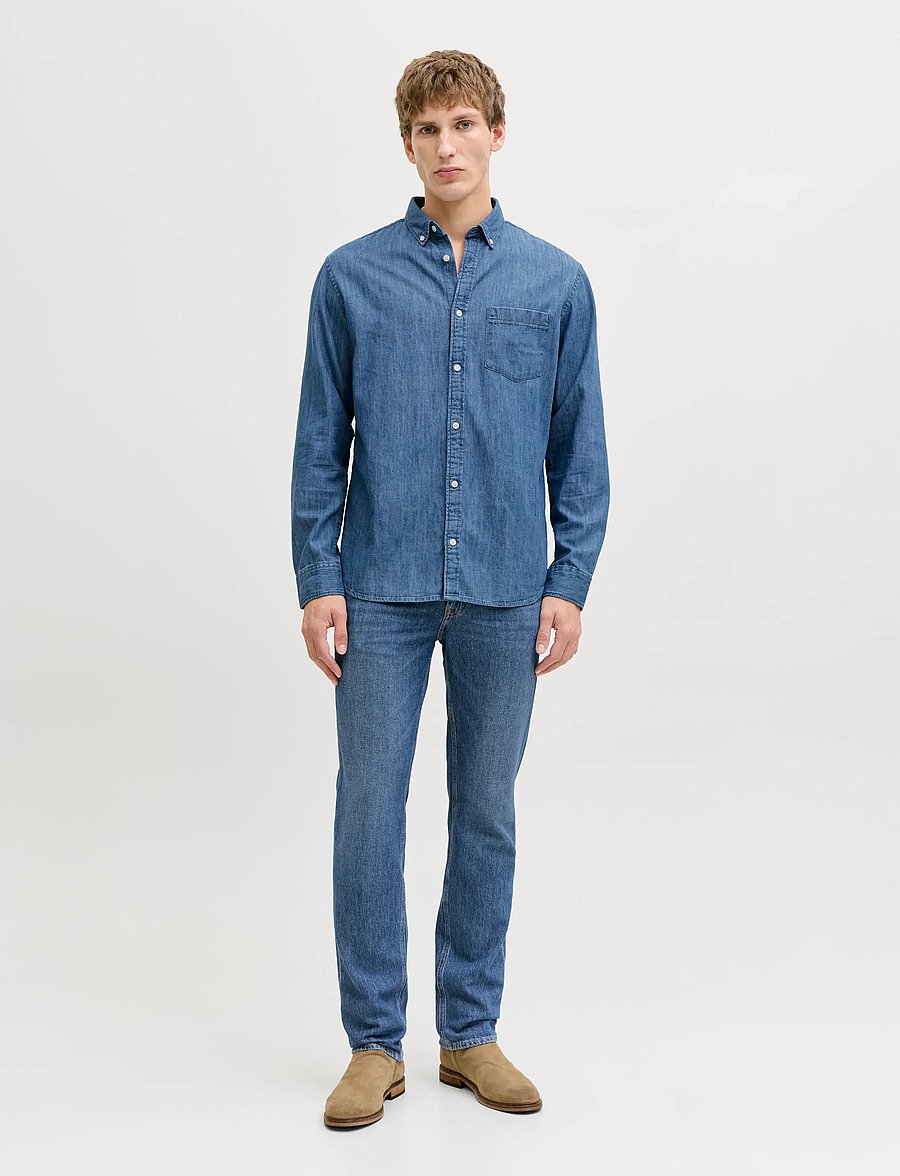 Jack & Jones - JJICLARK JJORIGINAL NS 415 NOOS - regular jeans - blue denim - 4