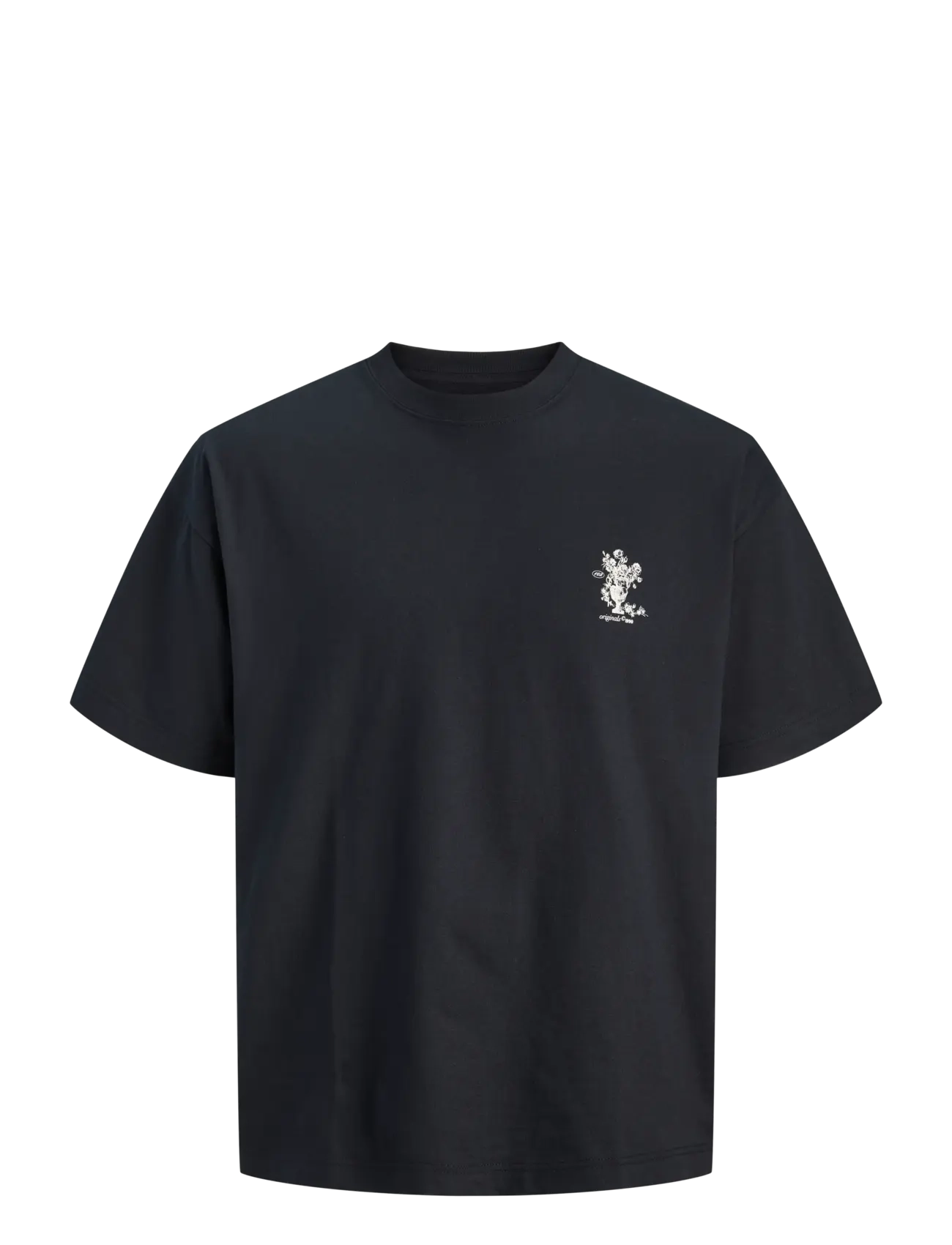 JACK & JONES Jormaine Back Tee Ss Crew Neck Sn Schwarz - S - Herren