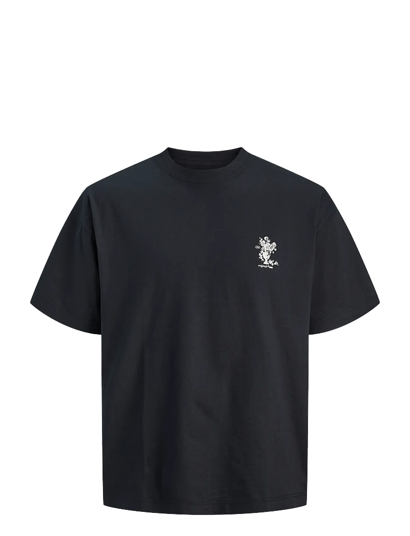 Jack & Jones - JORMAINE BACK TEE SS CREW NECK SN - lühikeste varrukatega t-särgid - black - 1