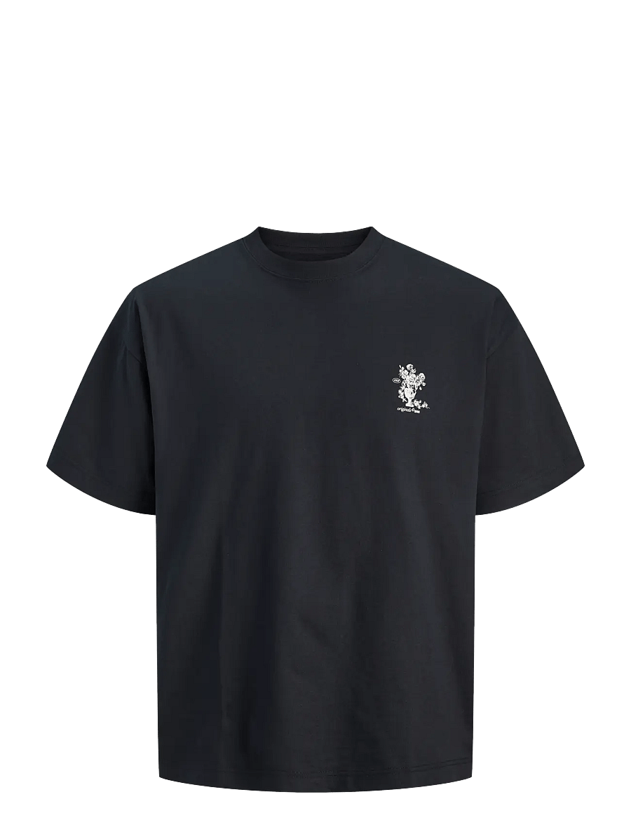 Jack & Jones - JORMAINE BACK TEE SS CREW NECK SN - stutterma bolir - black - 1