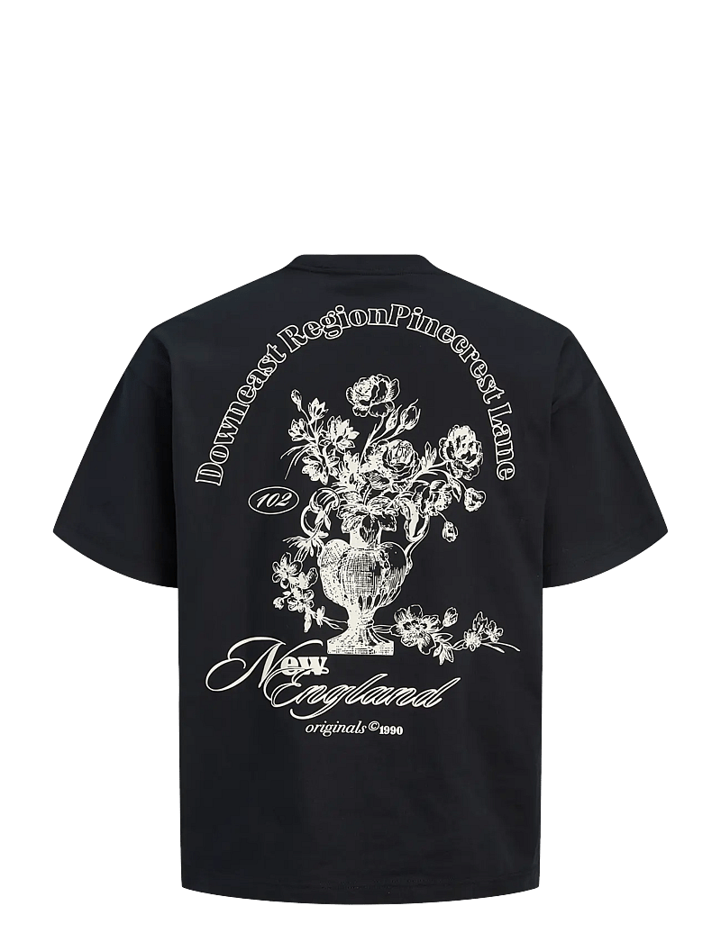 Jack & Jones - JORMAINE BACK TEE SS CREW NECK SN - lühikeste varrukatega t-särgid - black - 2
