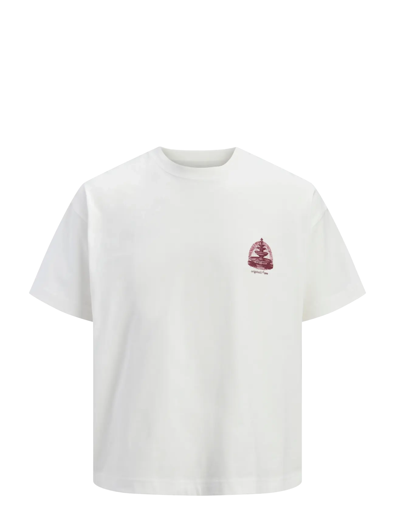 JACK & JONES Jormaine Back Tee Ss Crew Neck Sn Weiß - S - Herren