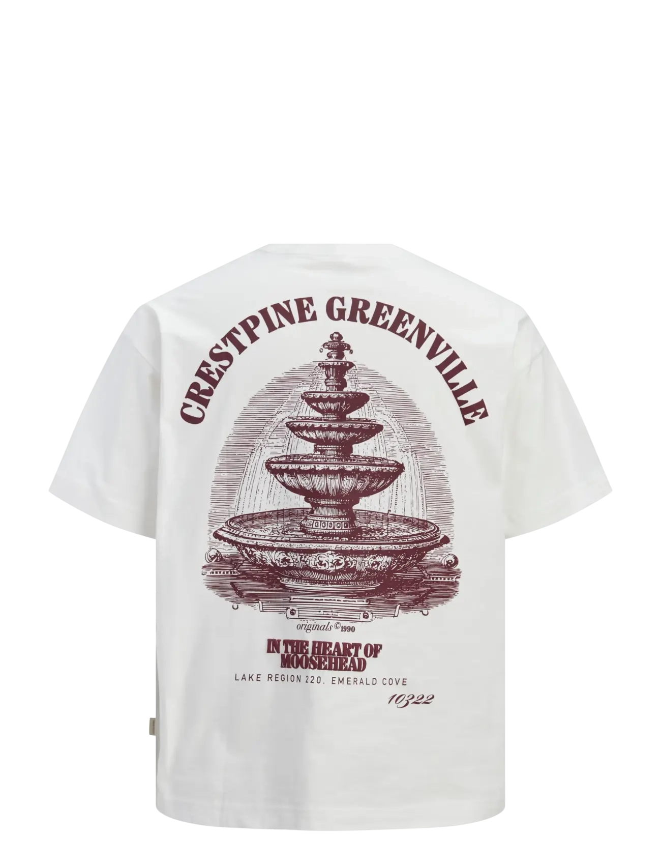 Jack & Jones - JORMAINE BACK TEE SS CREW NECK SN - lühikeste varrukatega t-särgid - cloud dancer - 2