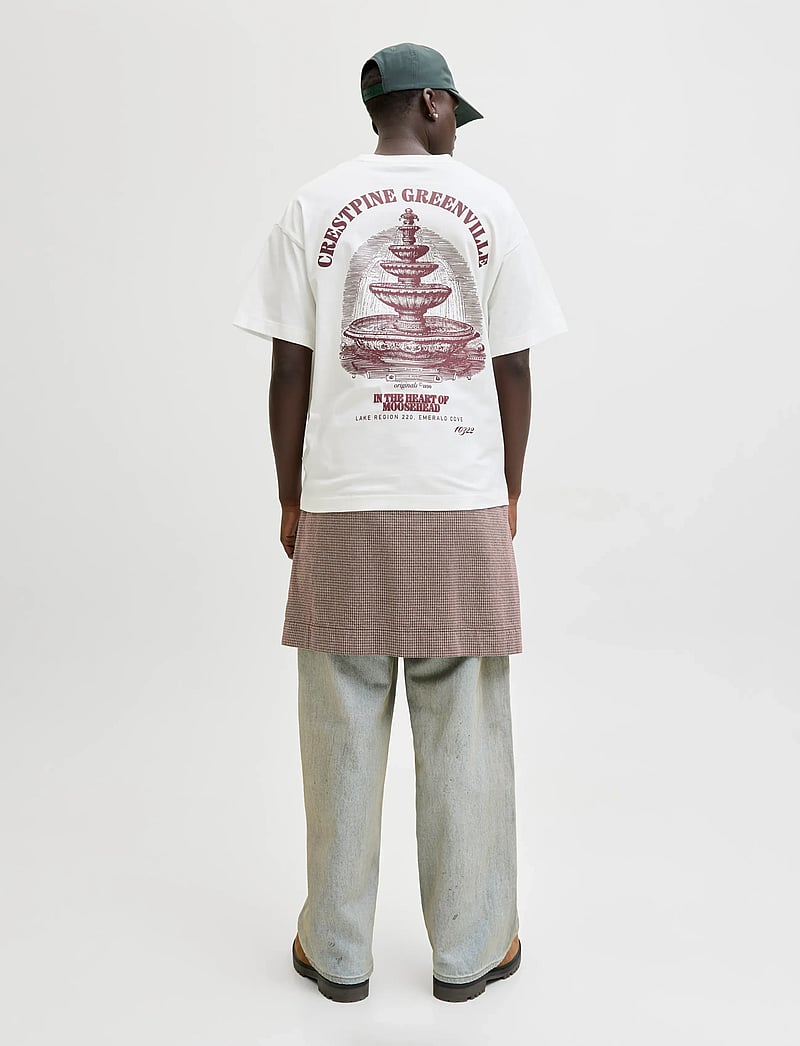 Jack & Jones - JORMAINE BACK TEE SS CREW NECK SN - kurzärmelig - cloud dancer - 3