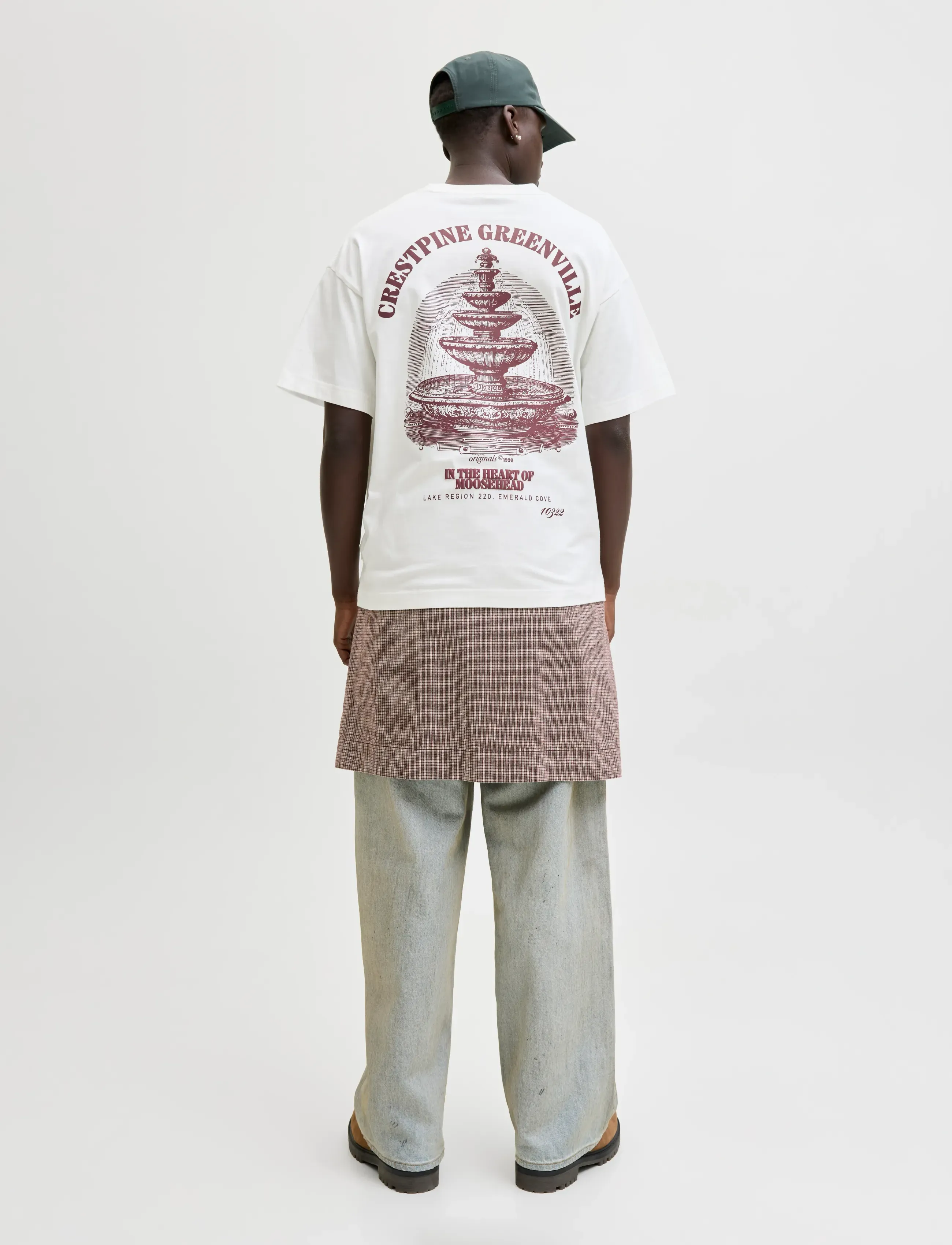 Jack & Jones - JORMAINE BACK TEE SS CREW NECK SN - lühikeste varrukatega t-särgid - cloud dancer - 3