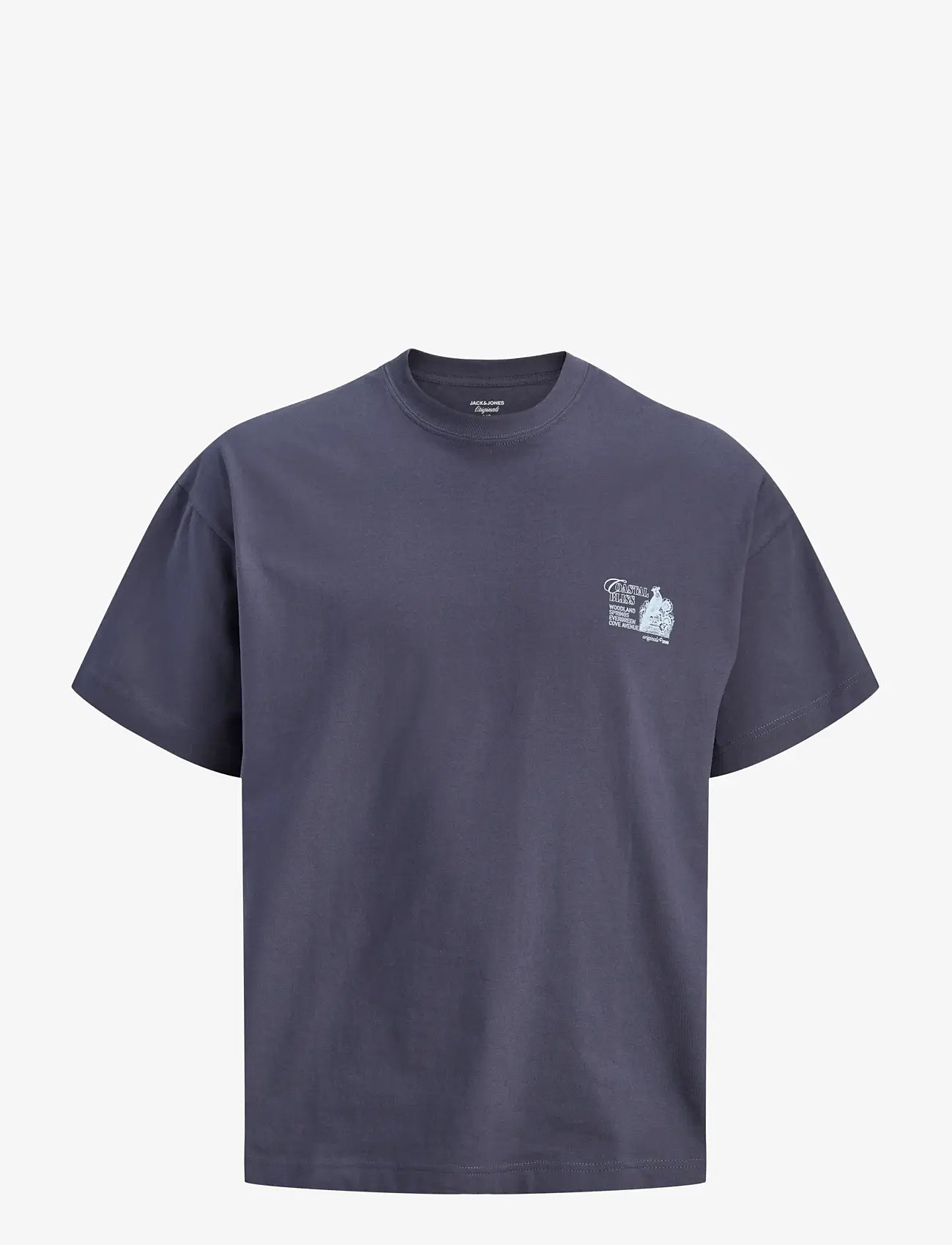 Jack & Jones - JORMAINE BACK TEE SS CREW NECK SN - kortærmede t-shirts - odyssey gray - 1
