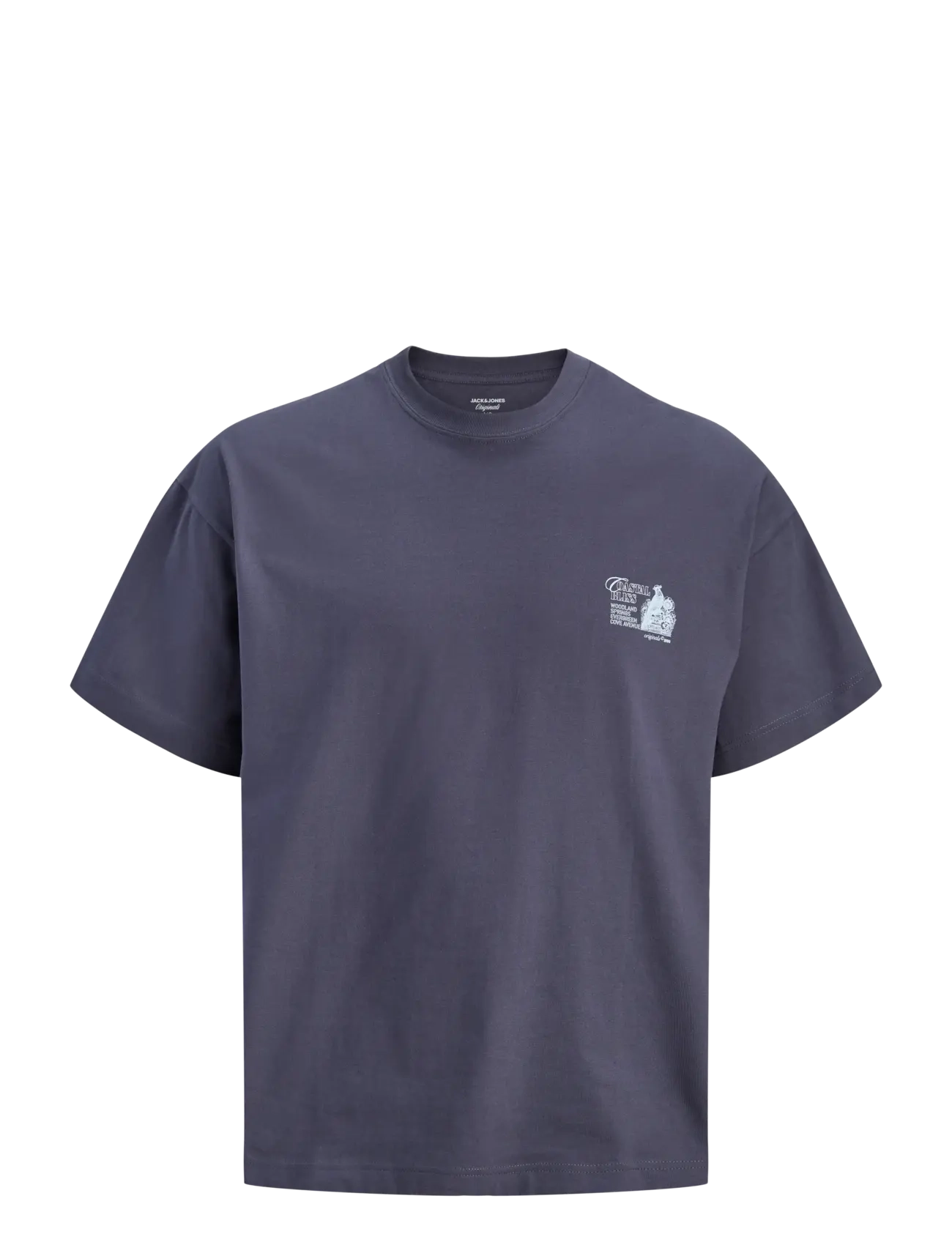 Jack & Jones JORMAINE BACK TEE SS CREW NECK SN - T-shirts - ODYSSEY GRAY / grey
