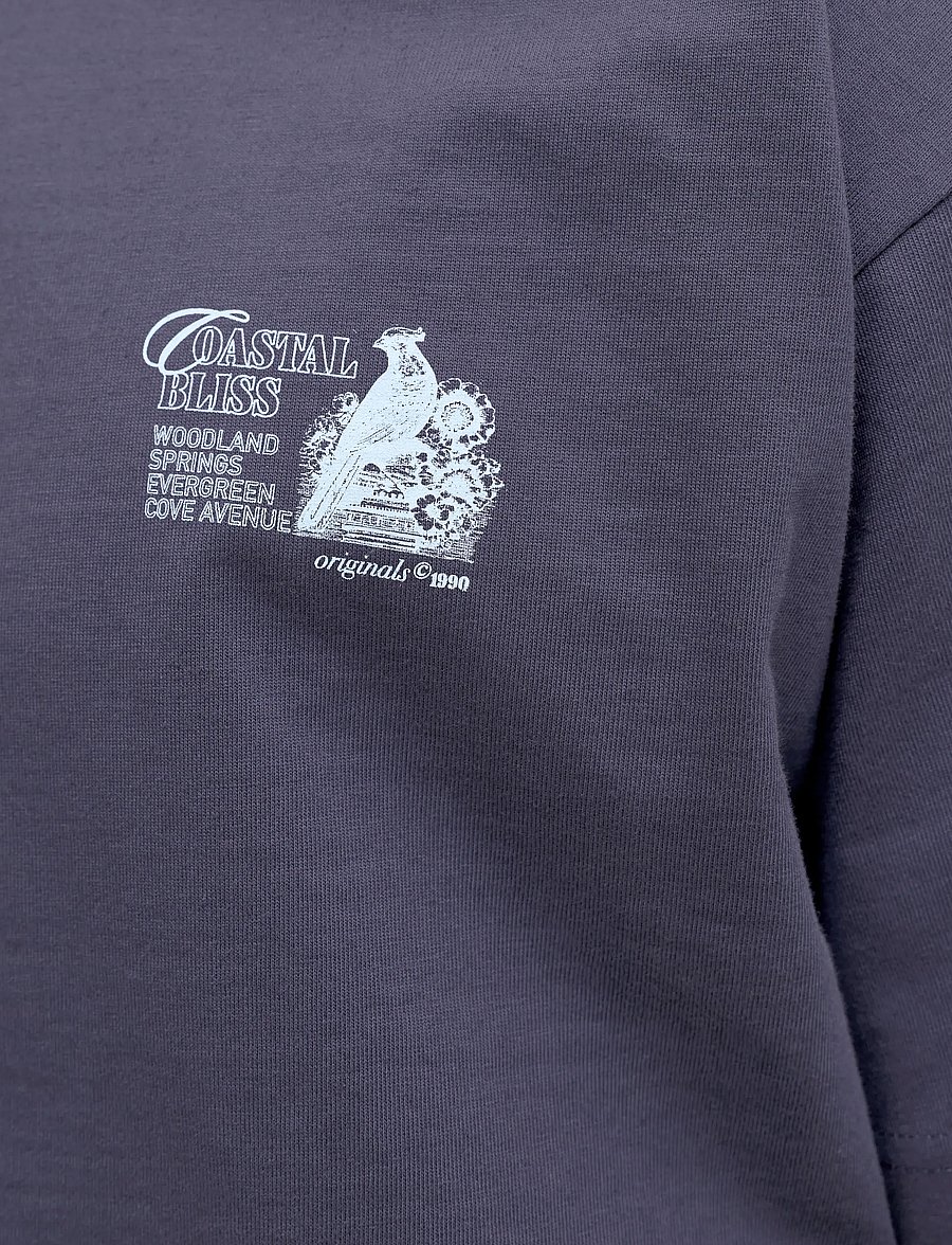 Jack & Jones - JORMAINE BACK TEE SS CREW NECK SN - lühikeste varrukatega t-särgid - odyssey gray - 5