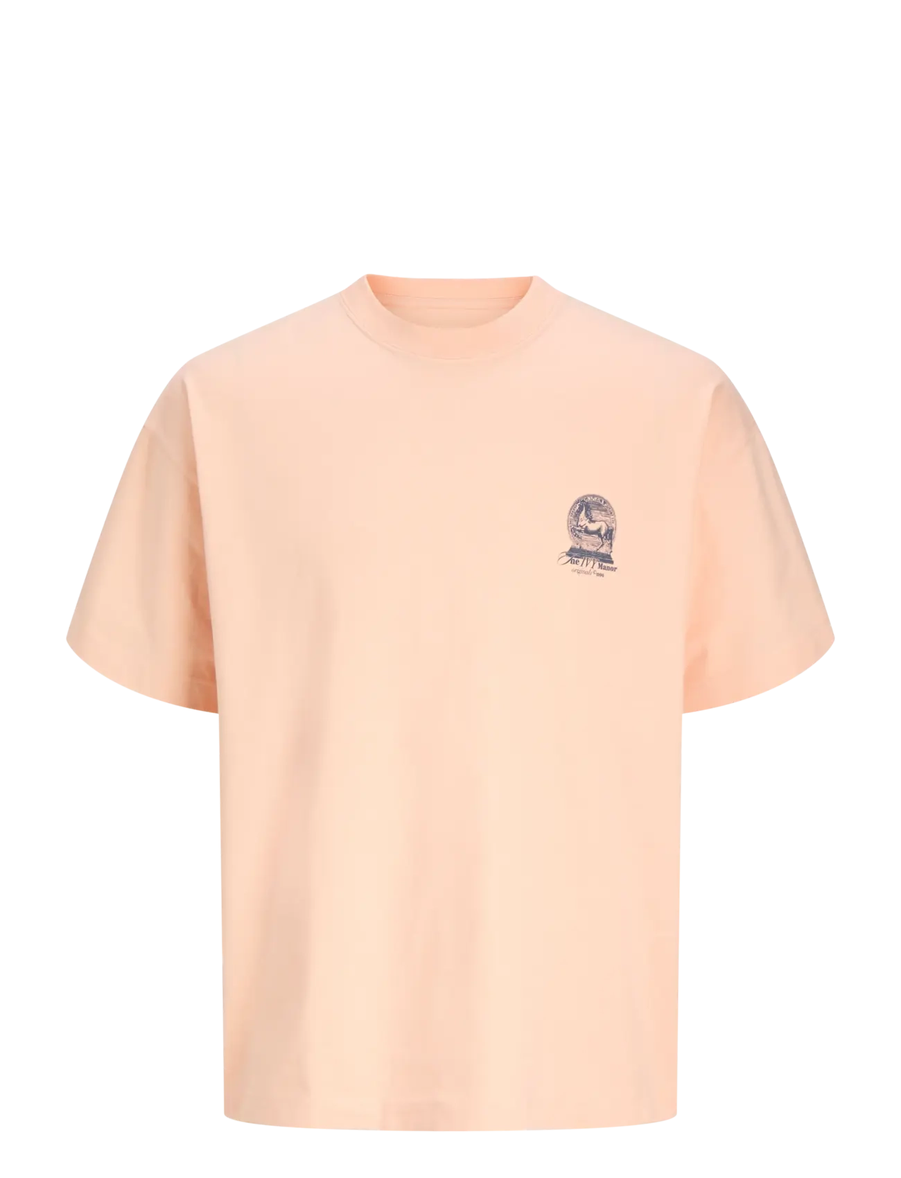 JACK & JONES Jormaine Back Tee Ss Crew Neck Sn Orange - M - Herren