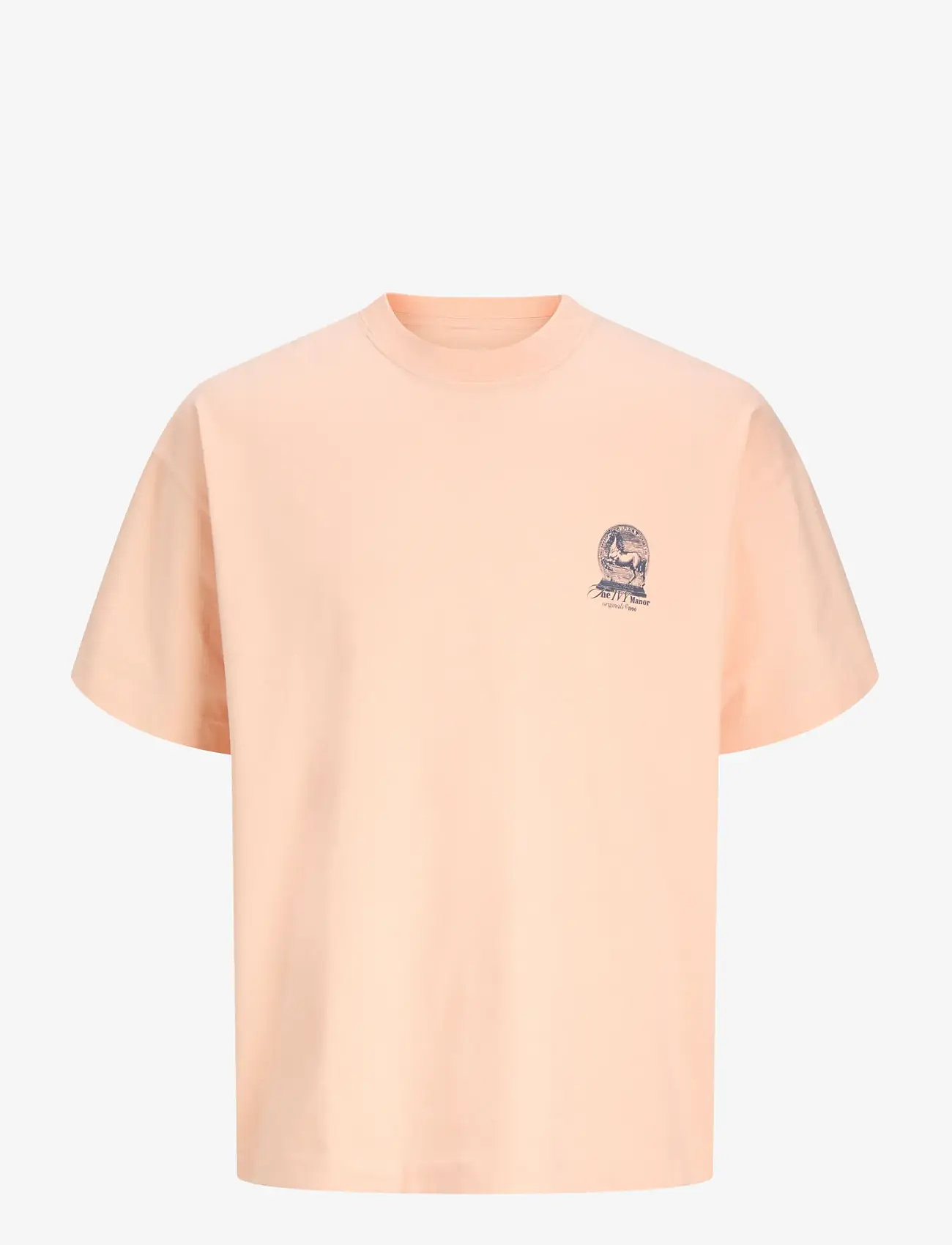 Jack & Jones - JORMAINE BACK TEE SS CREW NECK SN - kortærmede t-shirts - peach melba - 1