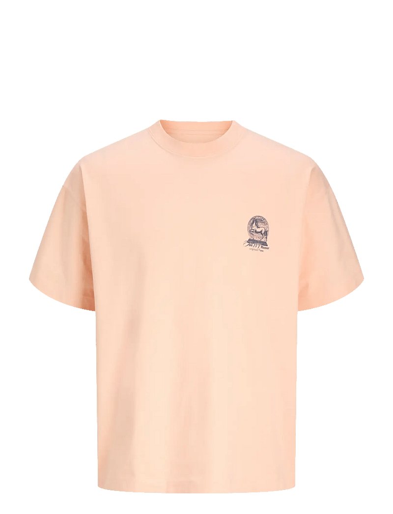 Jack & Jones - JORMAINE BACK TEE SS CREW NECK SN - lühikeste varrukatega t-särgid - peach melba - 1