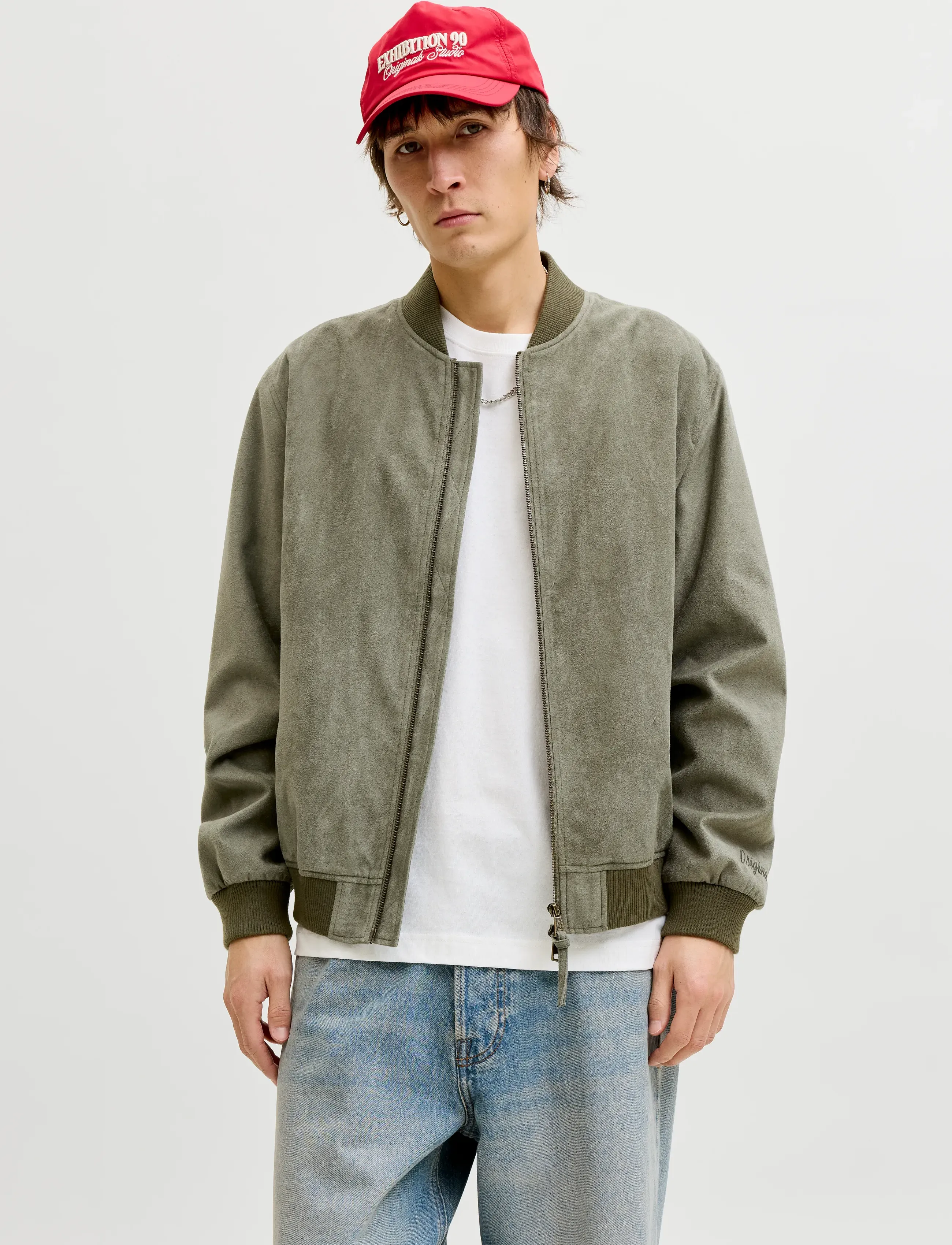 Jack & Jones JORNANTUCKET BOMBER JACKET - Bomberjackor - DUSTY OLIVE / khaki/green