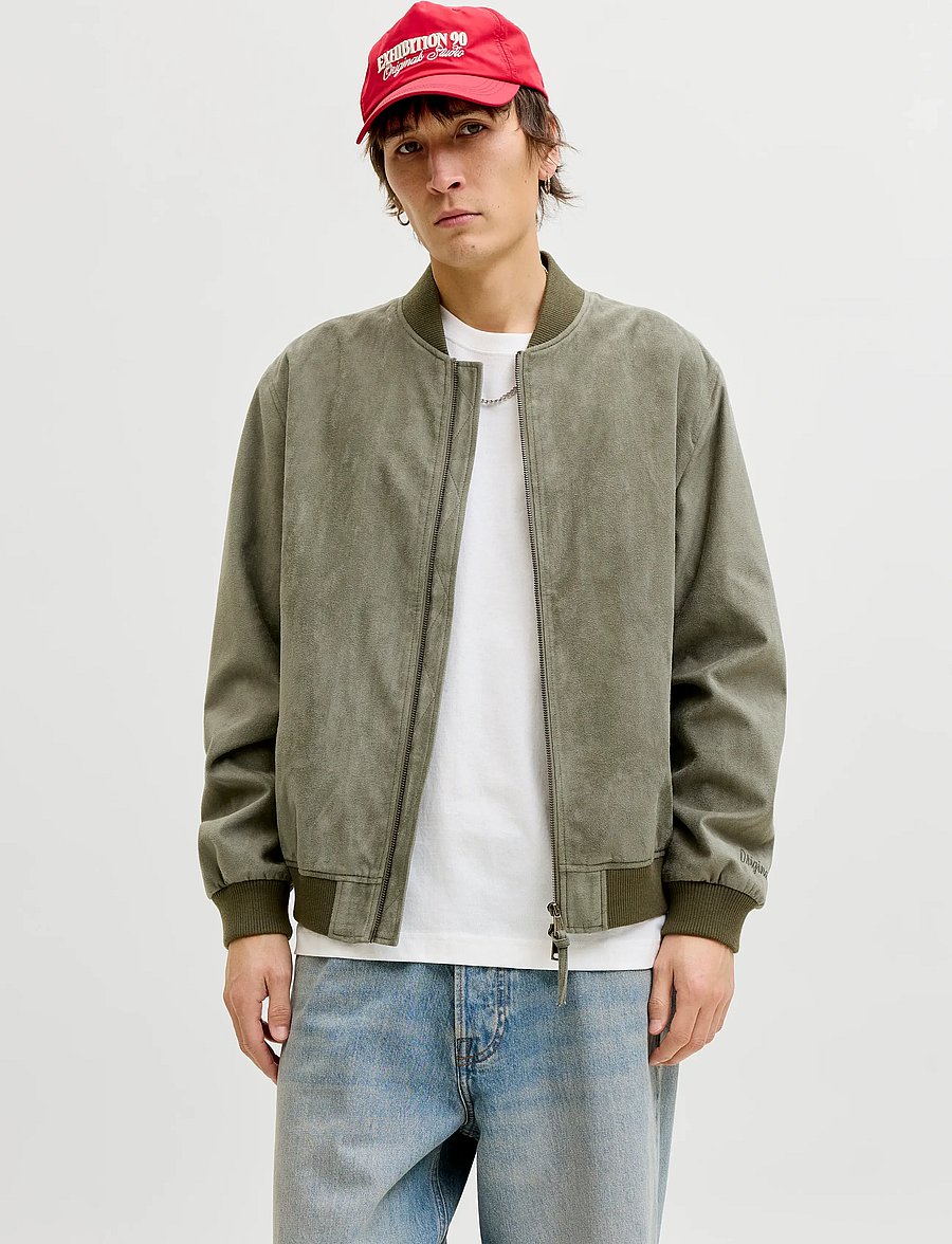 Jack & Jones - JORNANTUCKET BOMBER JACKET - efterårsjakker - dusty olive - 0